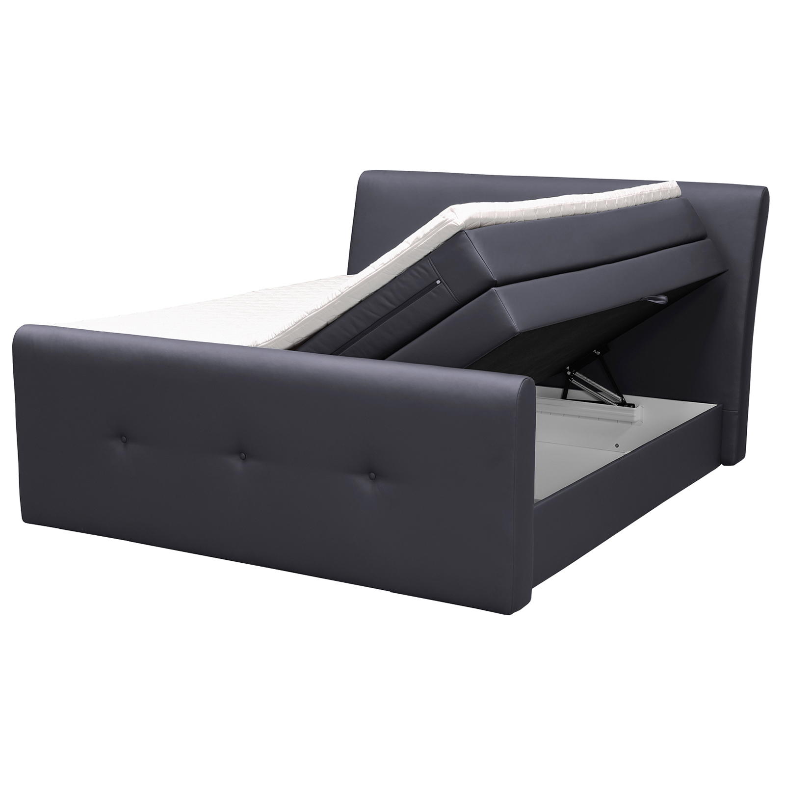 Boxspringbett - graphit - H2 - 160x200 cm