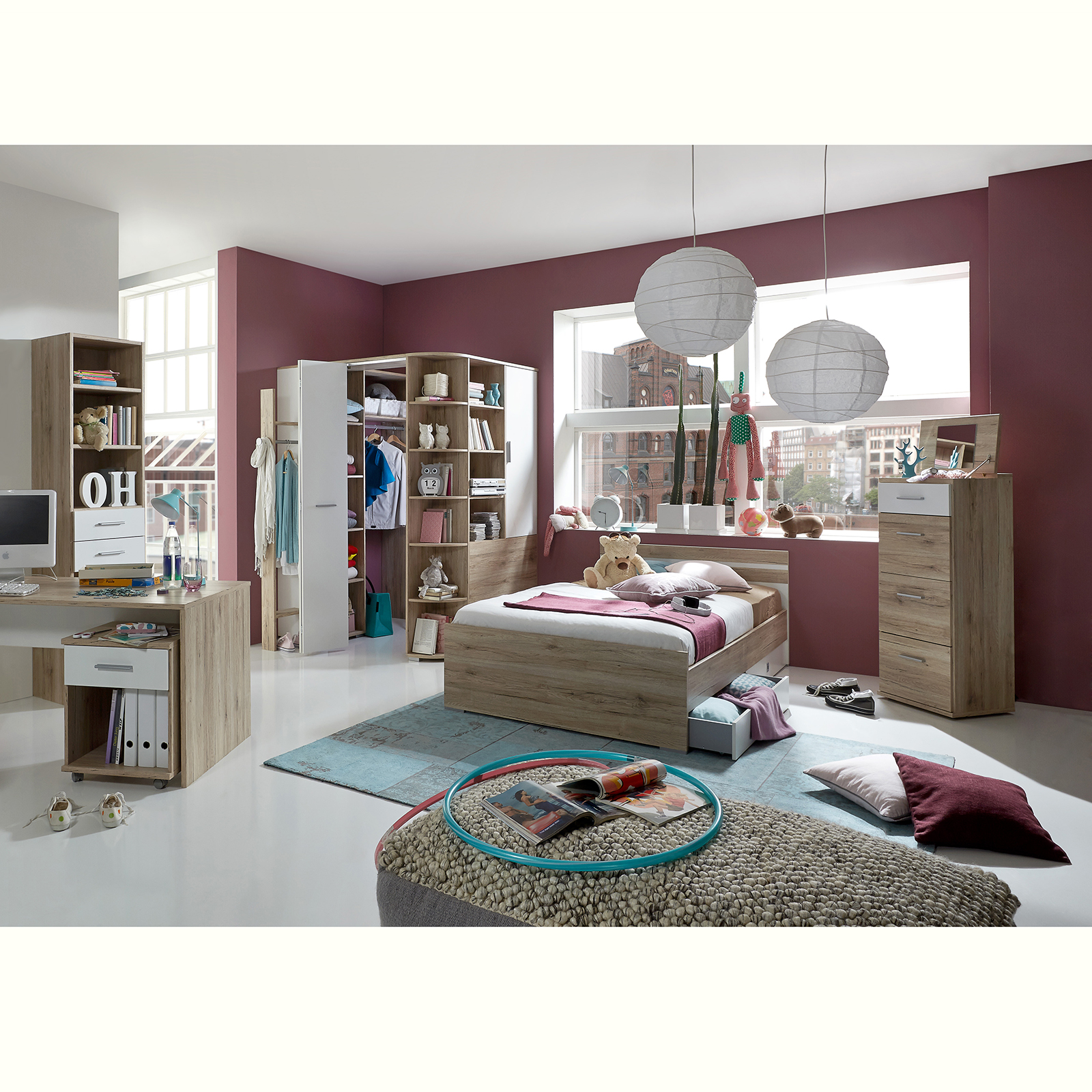 Highboard - San Remo Eiche - 46 cm