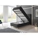 Boxspringbett MIAMI - anthrazit - mit Bettkasten - H3 - 90x200 cm
