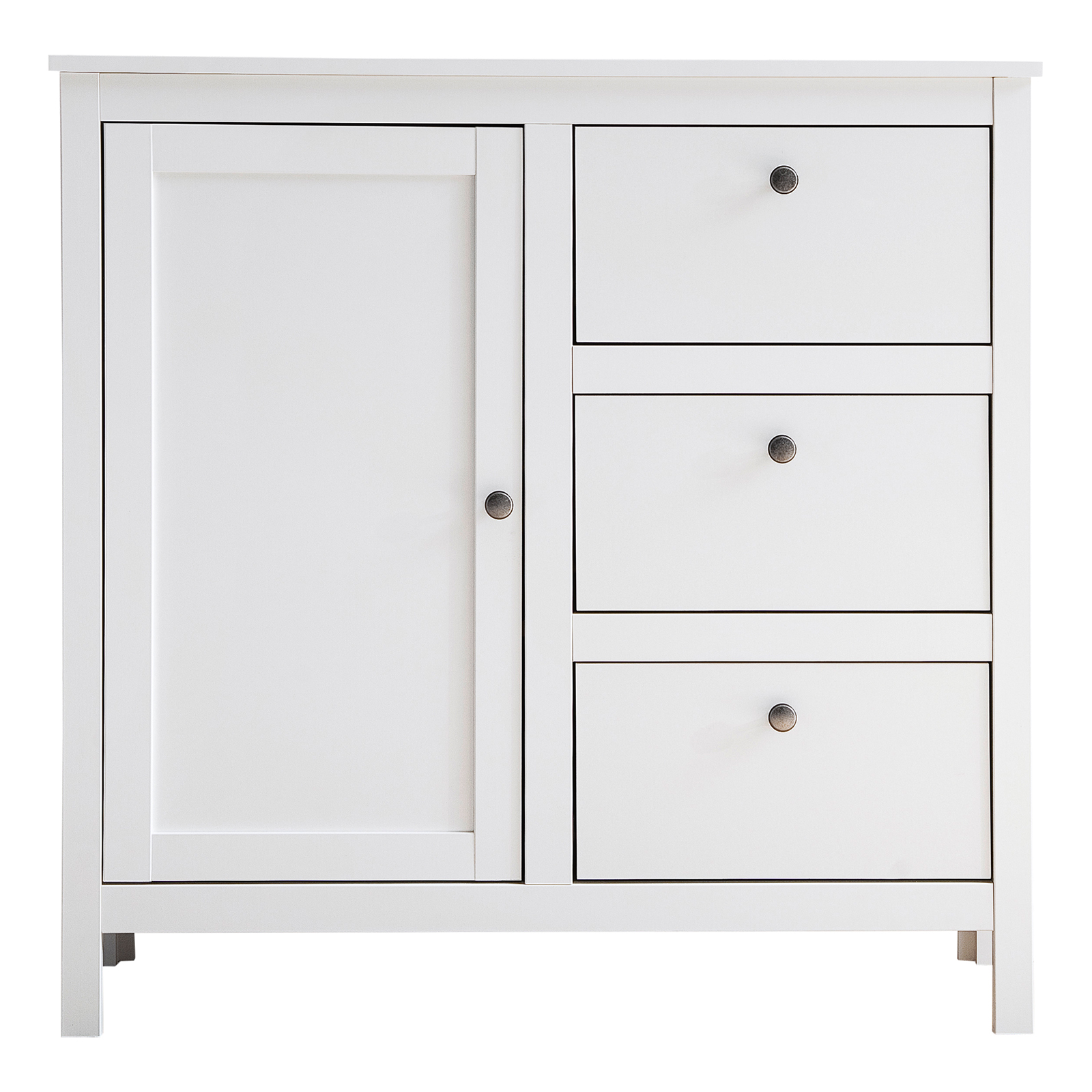 Kommode - weiß - 96 cm