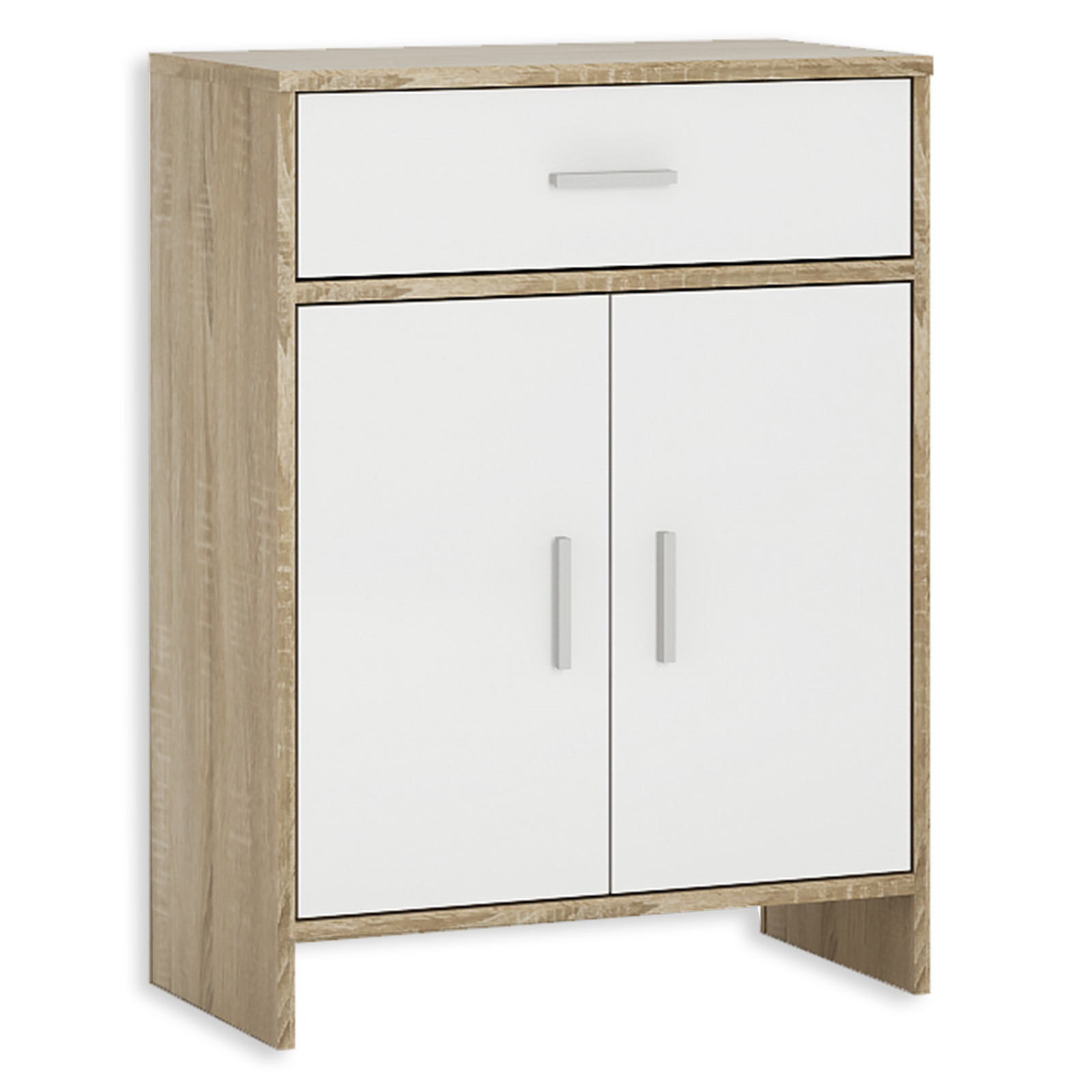 Unterschrank LILLY - weiß-Sonoma Eiche - 1 Schubkaten - 61 cm