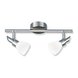 Deckenstrahler PEP 2 - Metall Nickel - Glas weiß