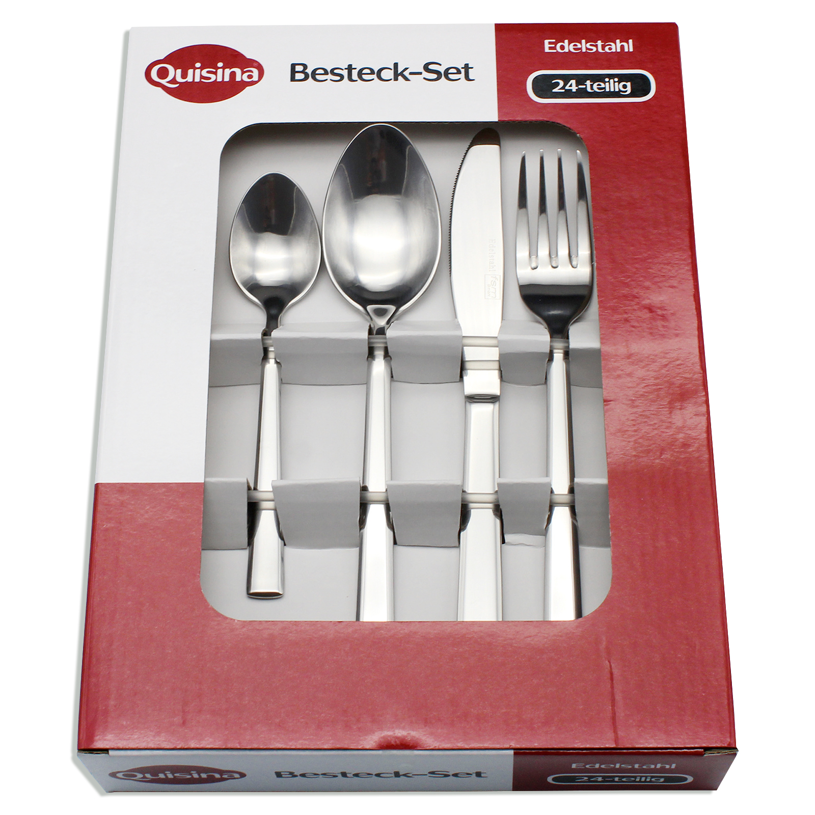 Quisina 24-teiliges Besteck-Set - Edelstahl