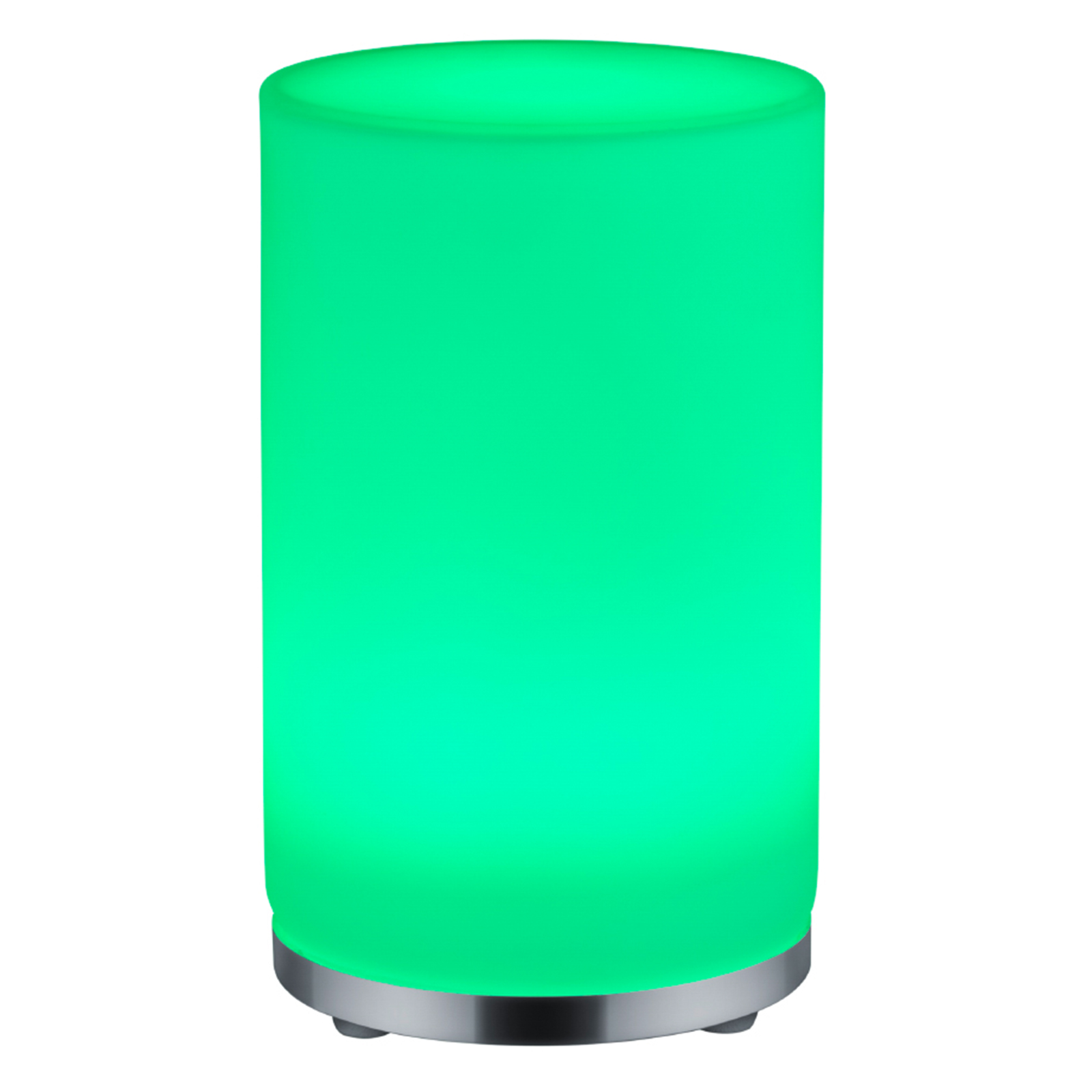 LED-RGB-Tischlampe - weiß - Glas