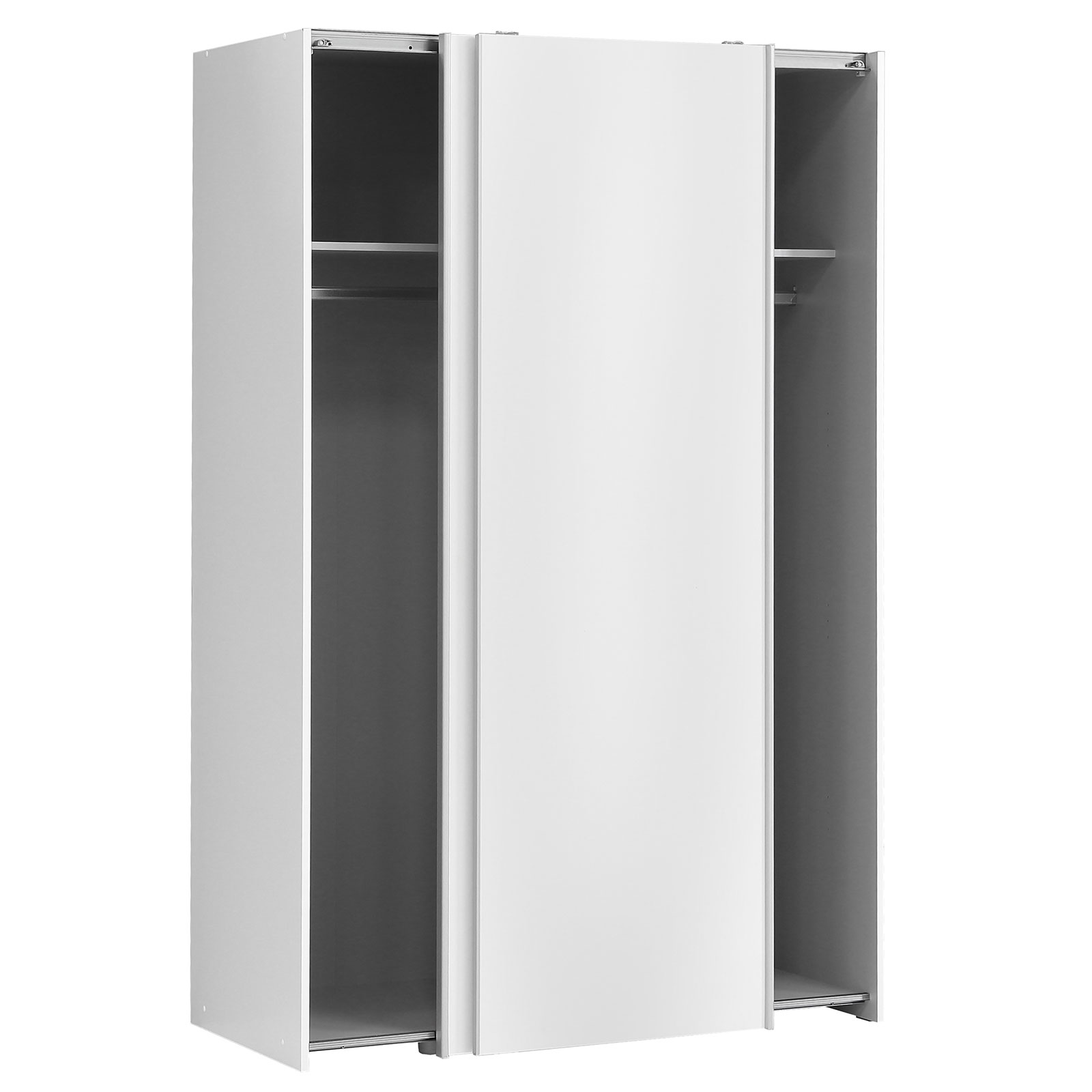 Schwebetürenschrank - weiß - 2-türig - 190 cm hoch