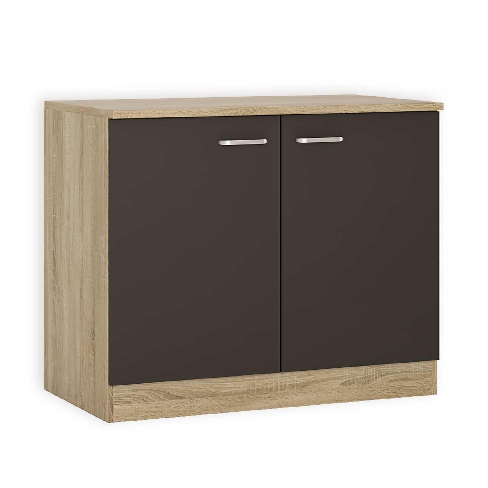 Spülenunterschrank - anthrazit-Sonoma Eiche - 100 cm breit