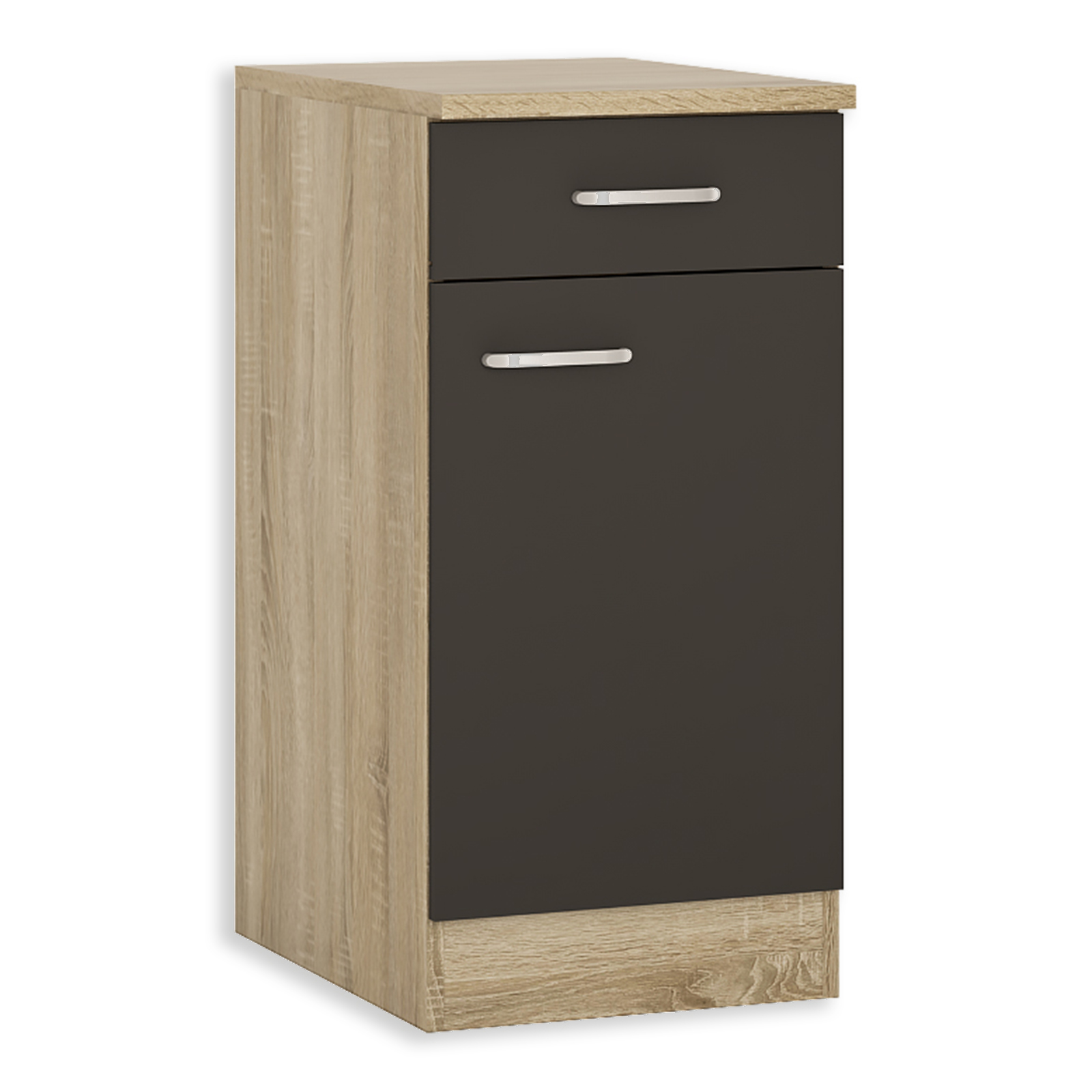 Unterschrank - anthrazit-Sonoma Eiche - 40 cm breit