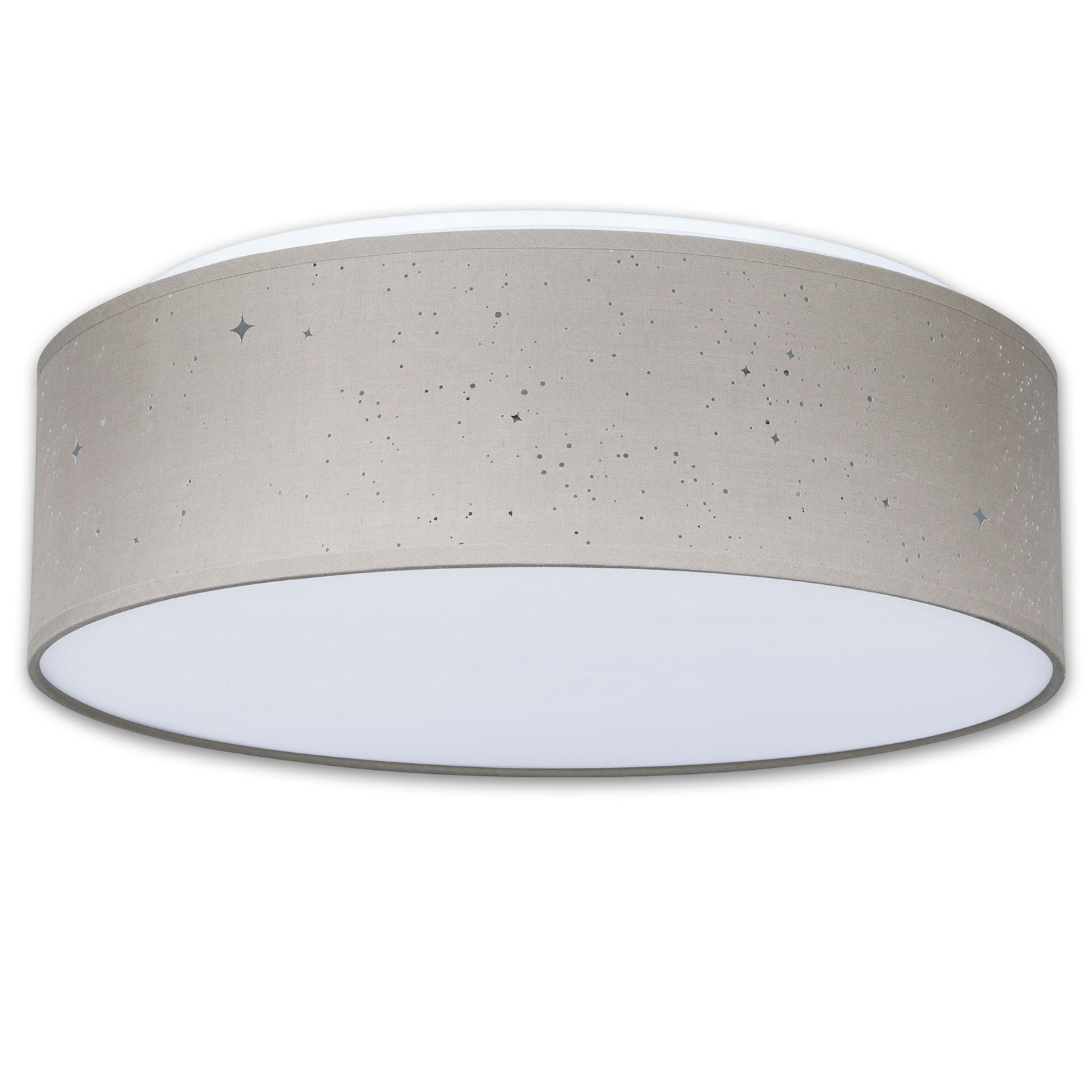 LAMPURA LED-Deckenlampe - taupe - Ø 40 cm