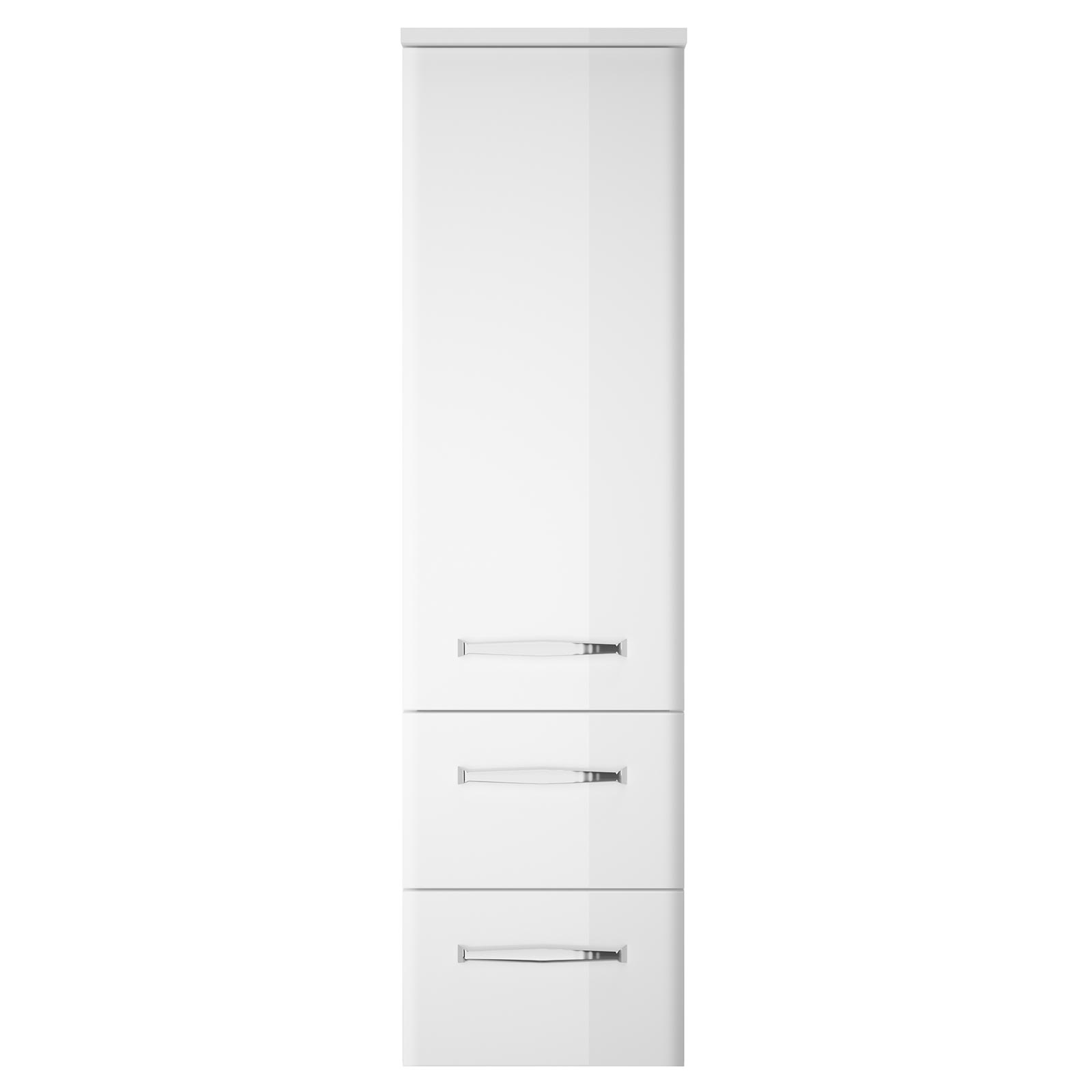 Midischrank - weiß Hochglanz - 30 cm breit