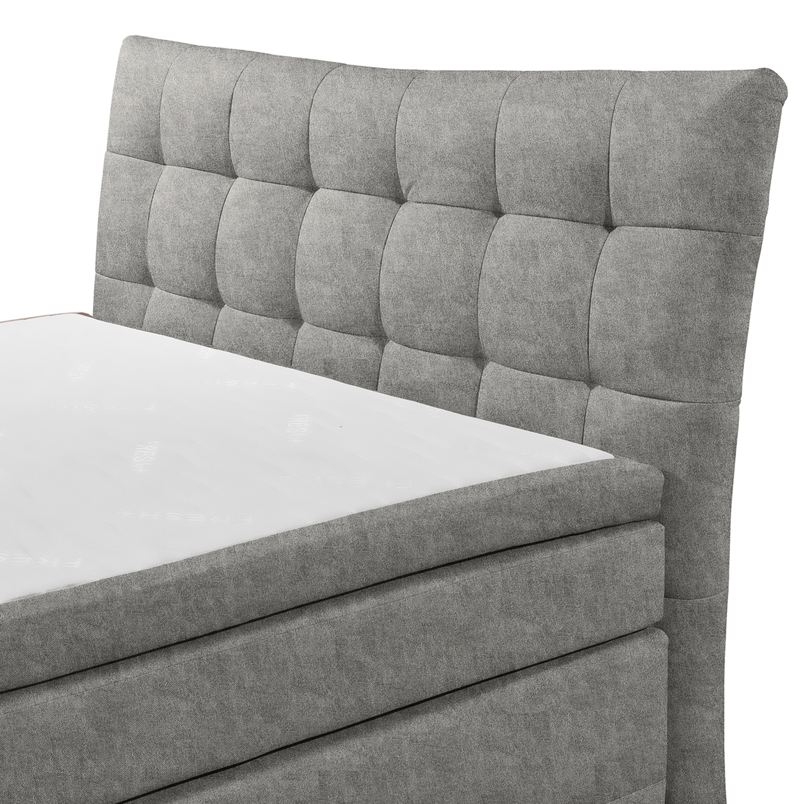 Boxspringbett - grau - H2 - 180x200 cm