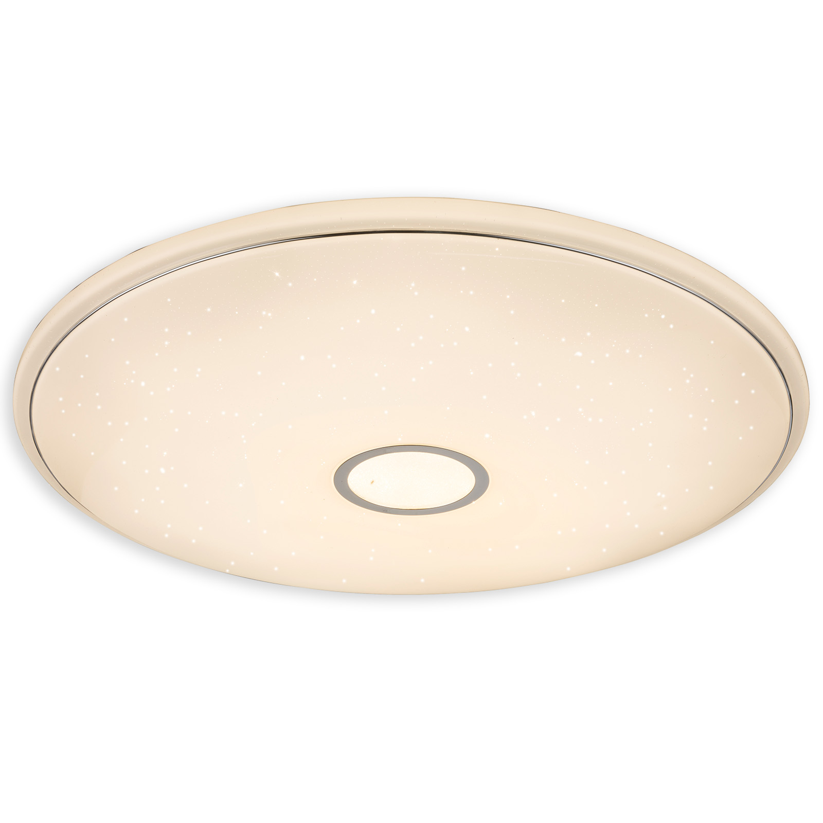 LED-Deckenleuchte - weiß - Chromring - Ø 79 cm