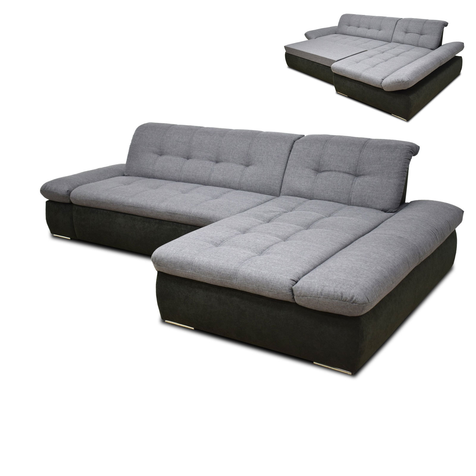 Ecksofa grauschwarz Liegefunktion Online bei ROLLER kaufen