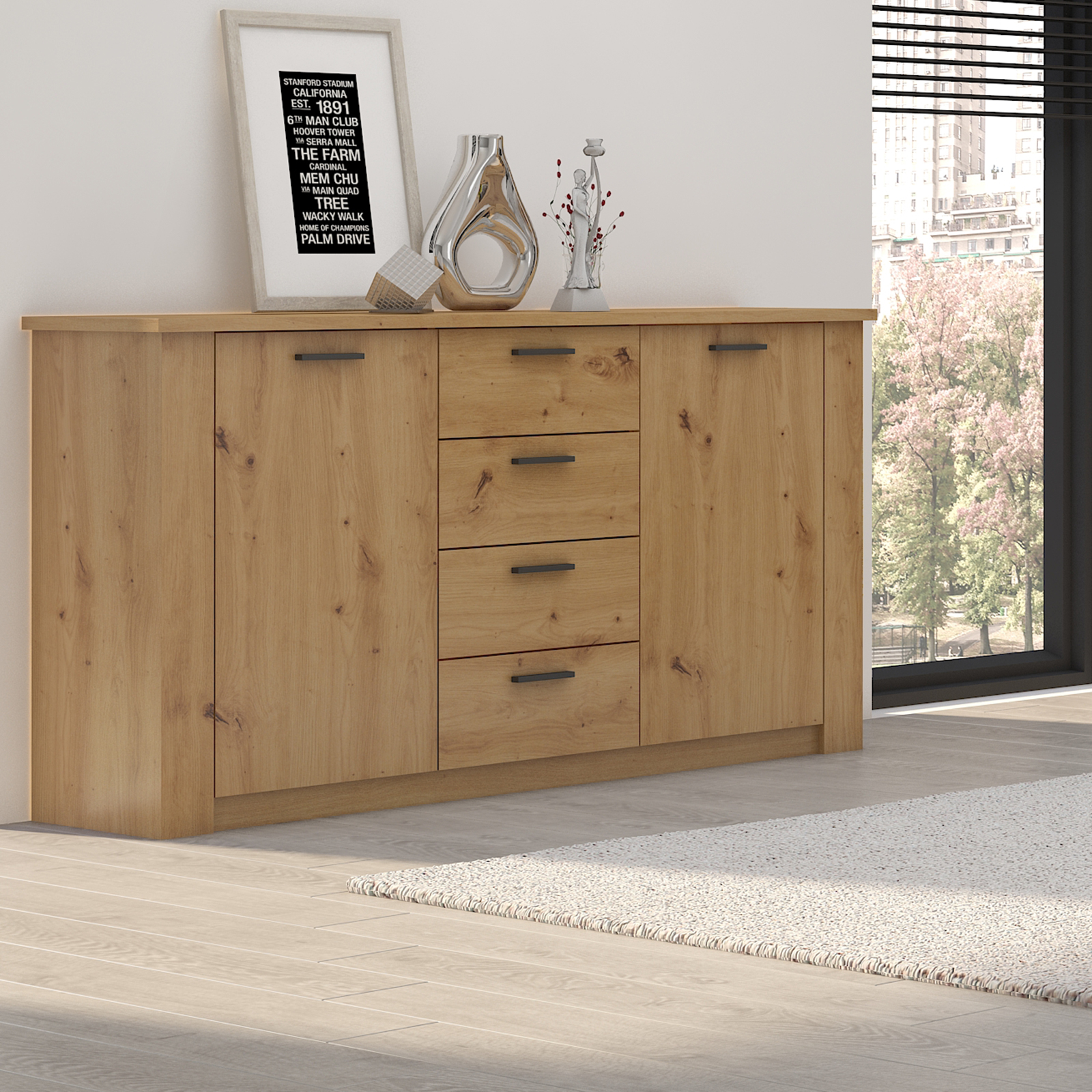 Sideboard - Artisan Eiche - 4 Schubkästen
