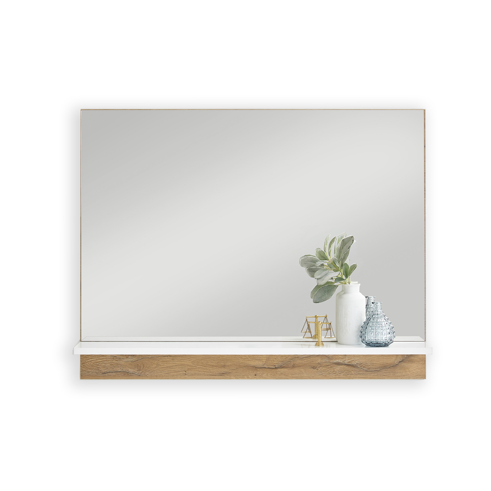 Spiegel - Alteiche-weiß - 60 cm breit