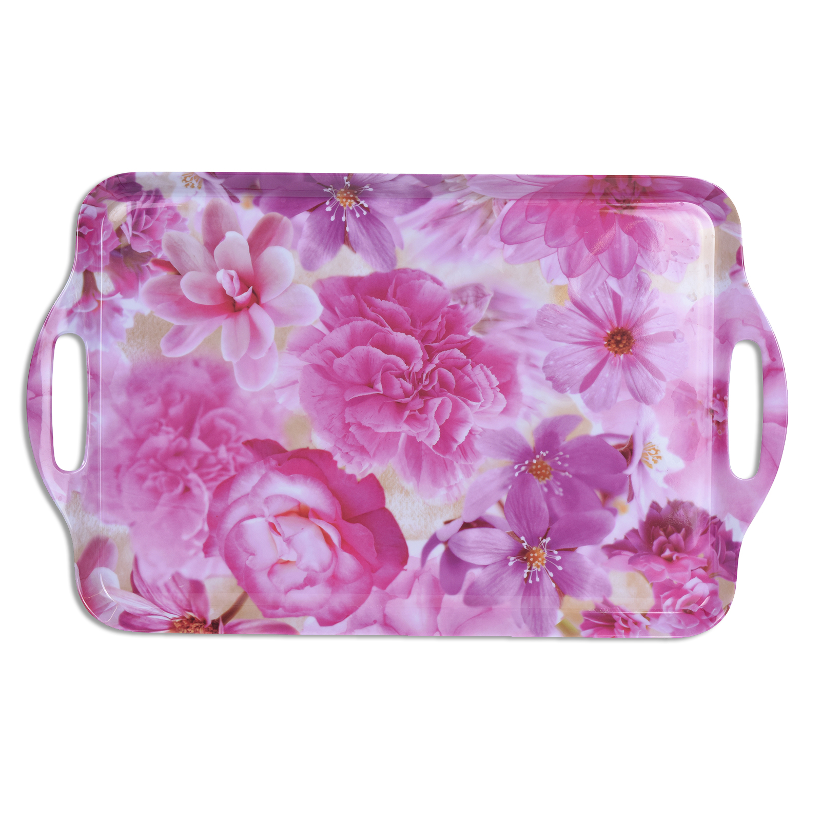 Tablett - blumige Motive - 38x23 cm