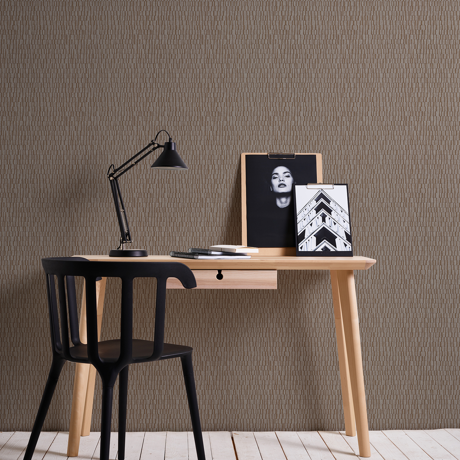A.S. Creation Vinyltapete KINGSTON - braun-gold metallic - 10 Meter