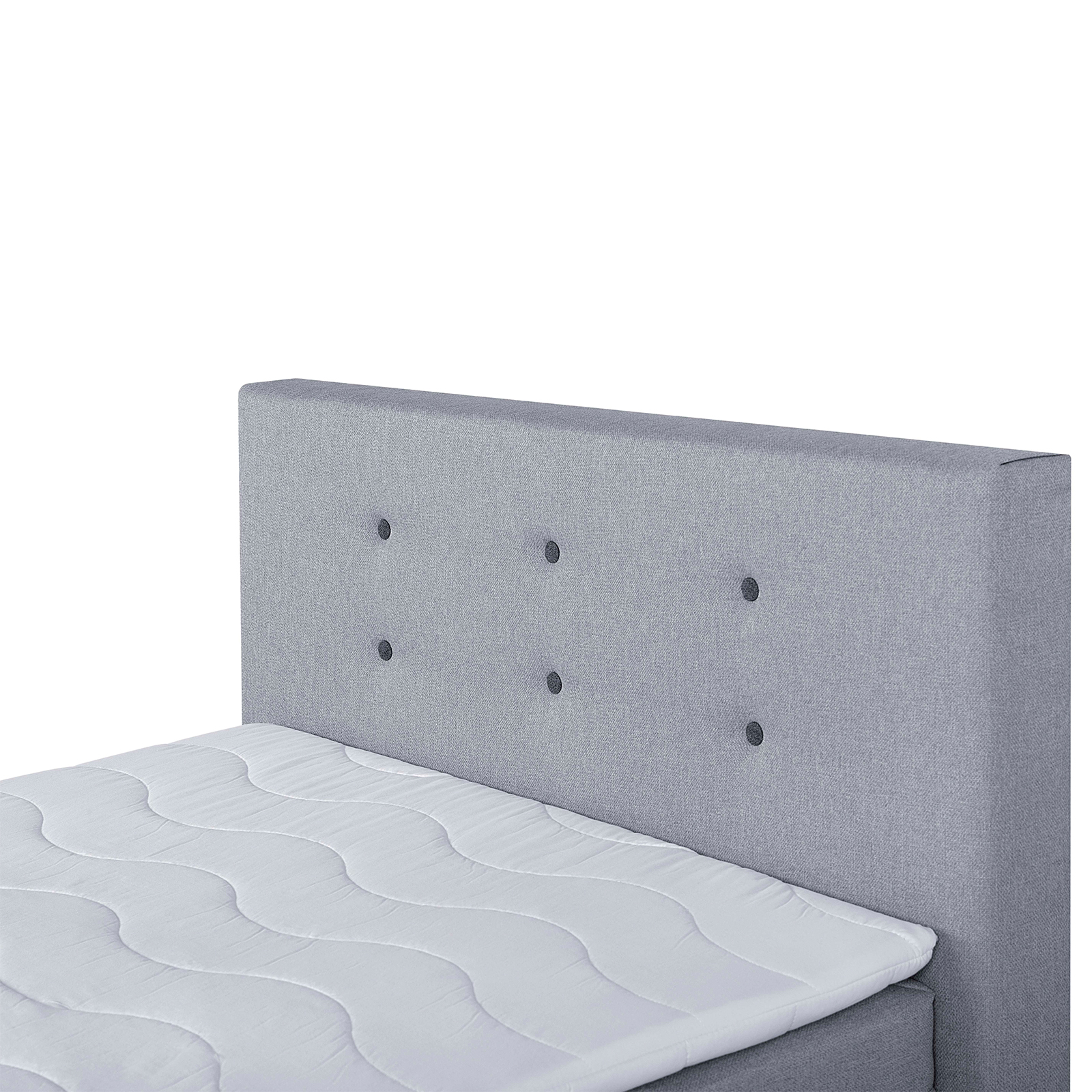 Boxspringbett - silber - H3 - 90x200 cm