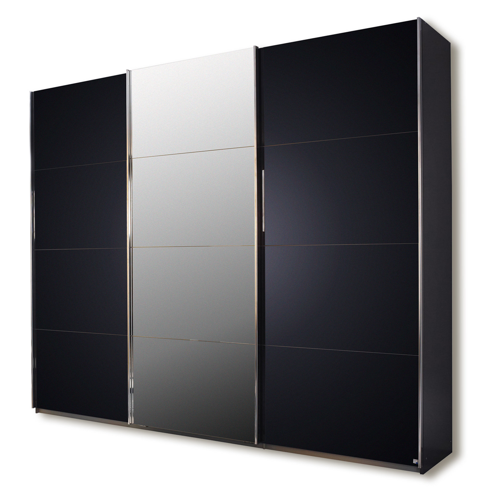 Schwebetürenschrank - grau-basalt - 271 cm