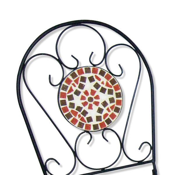 Gardiola Balkon-Set - schwarz-orange - mit Mosaik