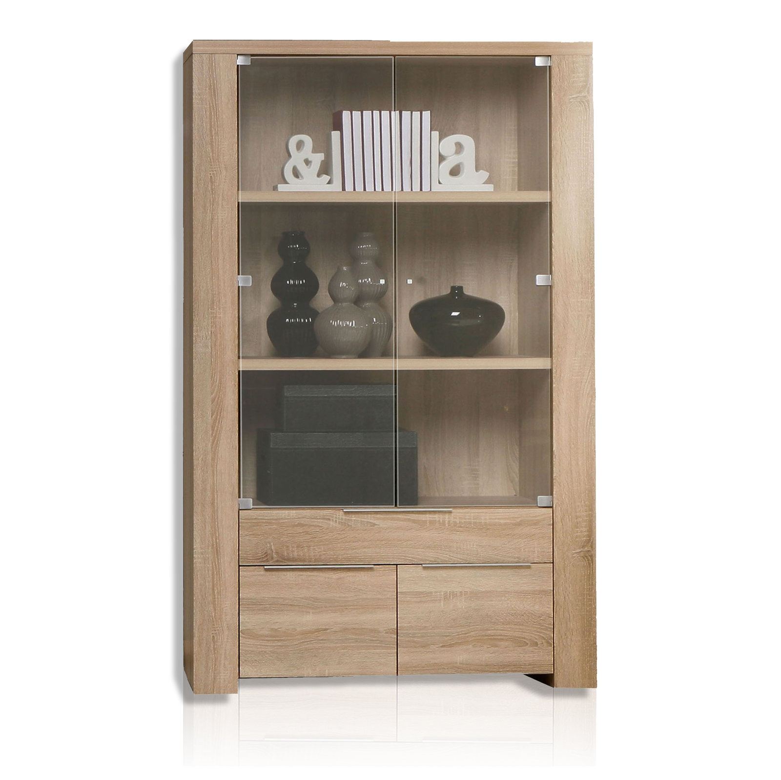Vitrine - Sonoma Eiche - 110 cm breit