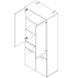 Vitrine - Sandeiche - 80 cm breit