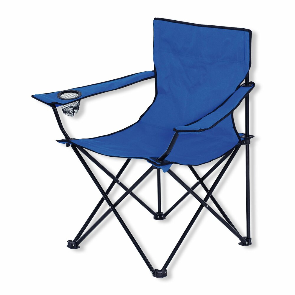 Campingstuhl - blau - faltbar - mit Getränkehalter | Gartenstühle