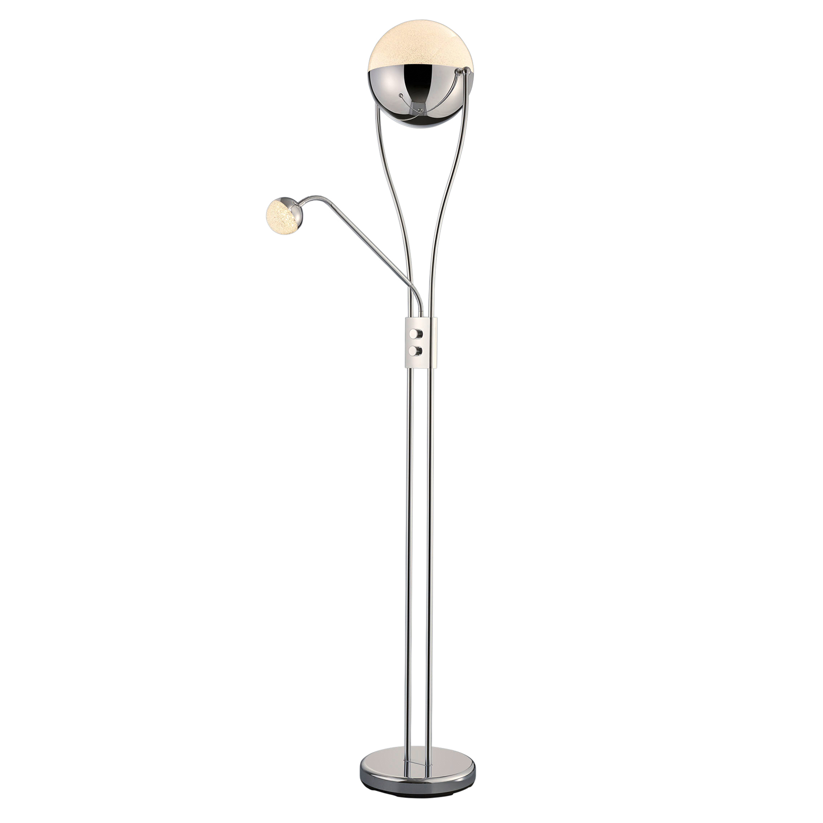 LED-Deckenfluter - chrom - dimmbar