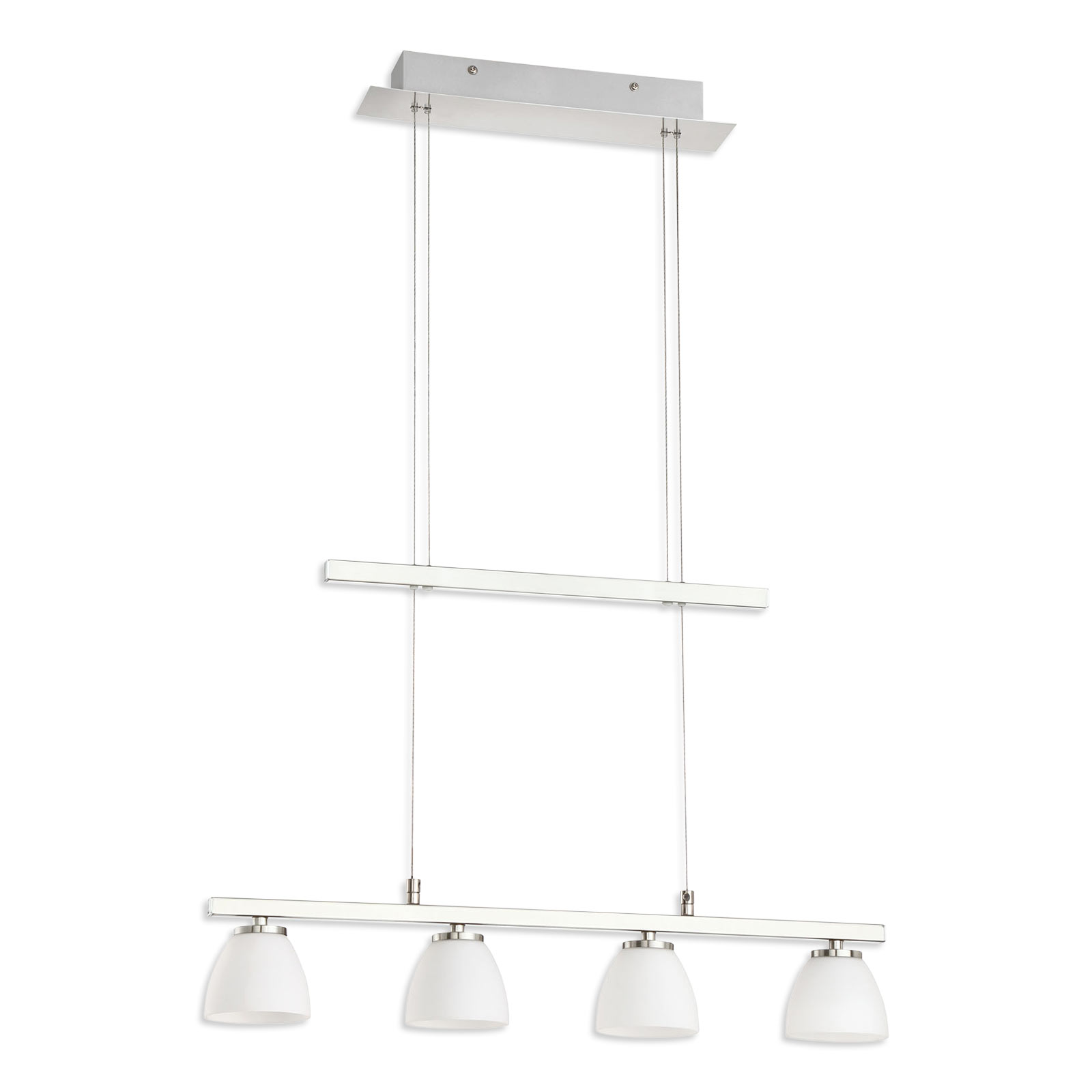 LAMPURA LED-Balkenpendel - silber - Länge 60 cm