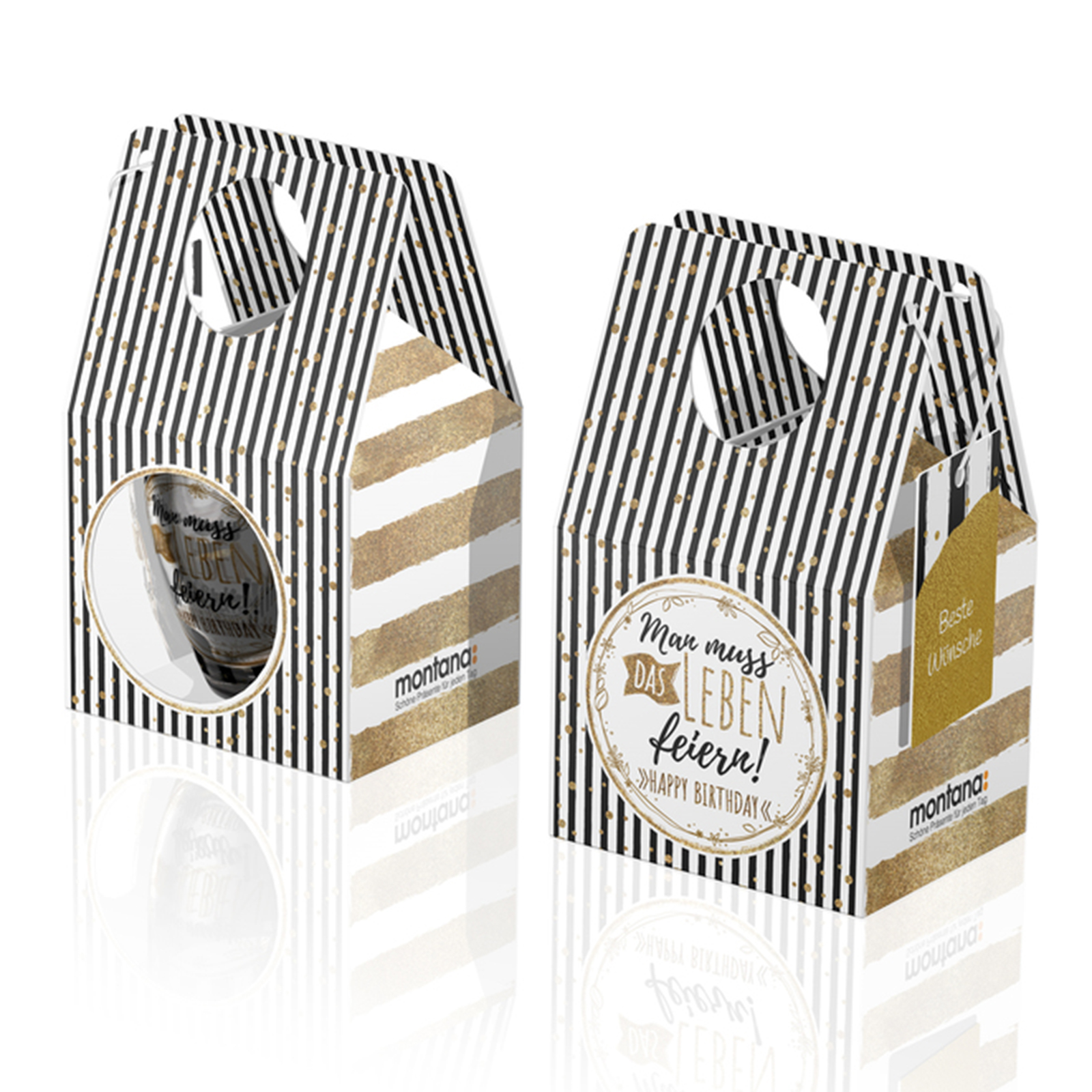 Geschenkbox - Geburtstag - schwarz-gold