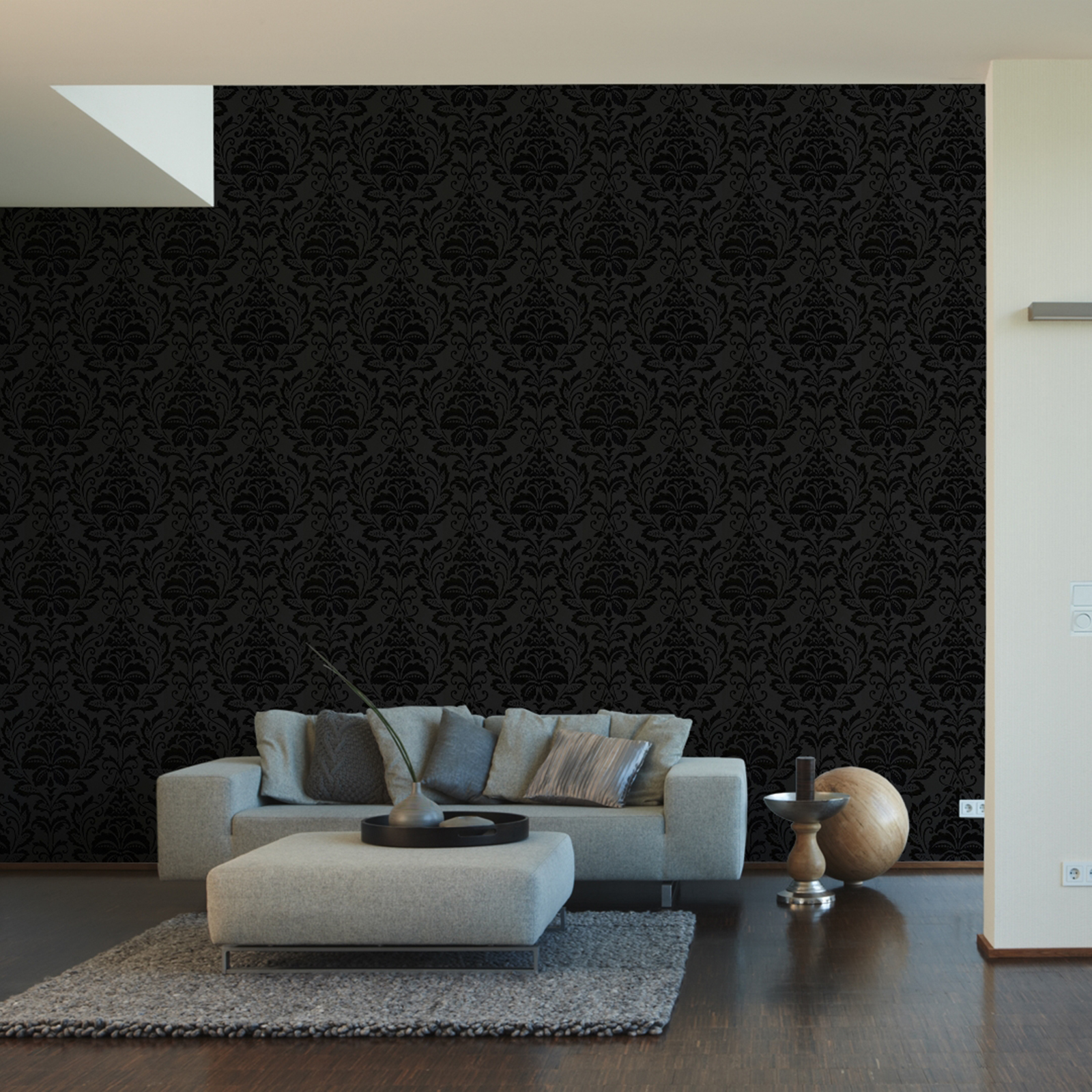 A.S. Creation Vliestapete BAROCK - schwarz - 10 Meter