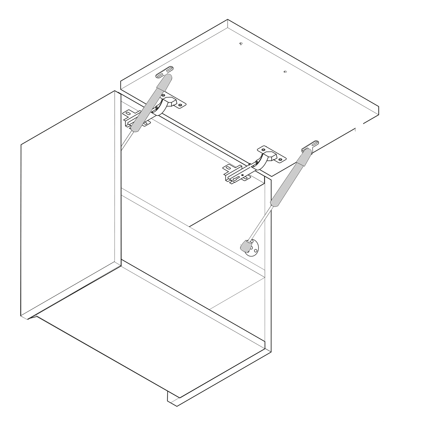 Hängeschrank - weiß Hochglanz