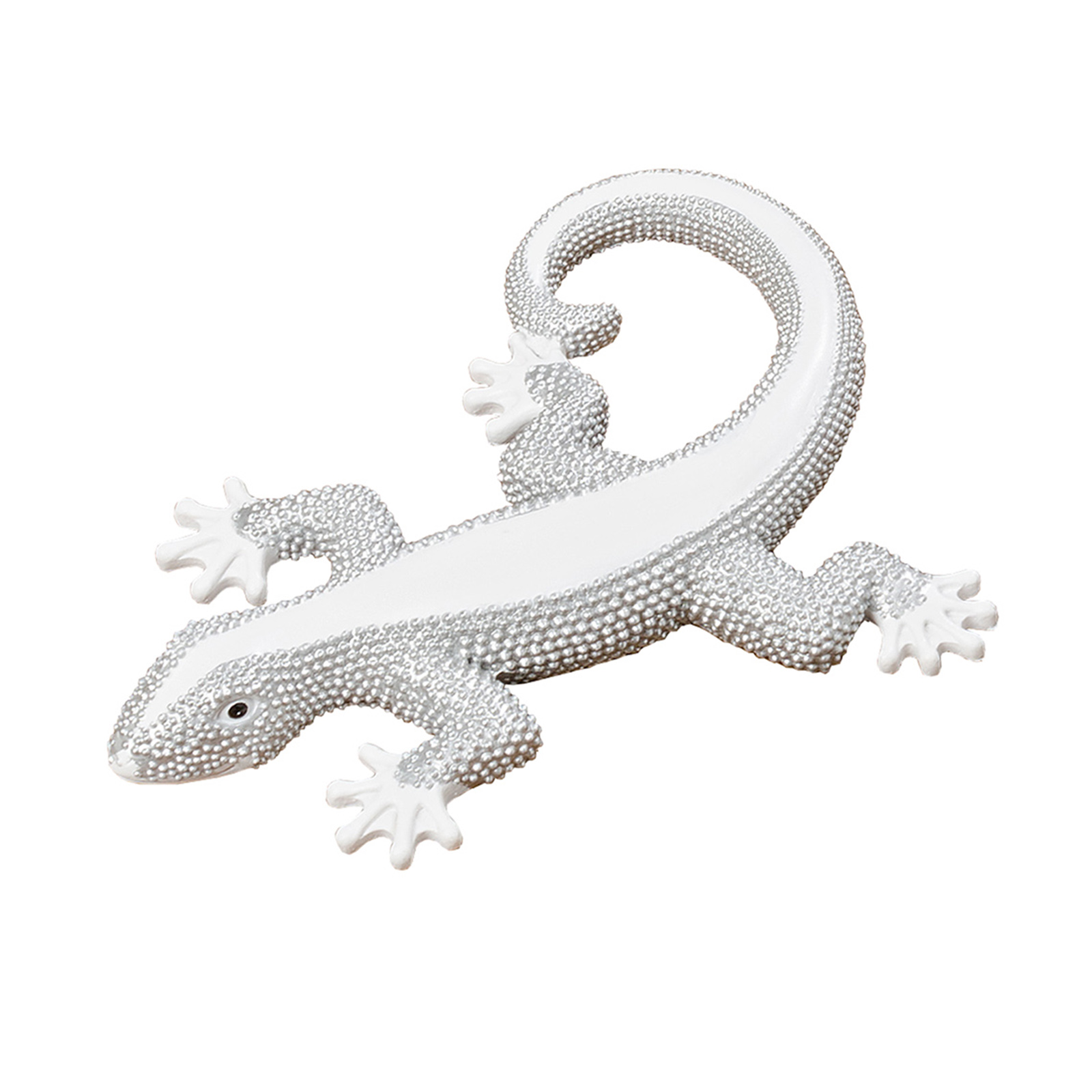 Eidechse - grau-weiß - sortiertes Muster - 17 cm