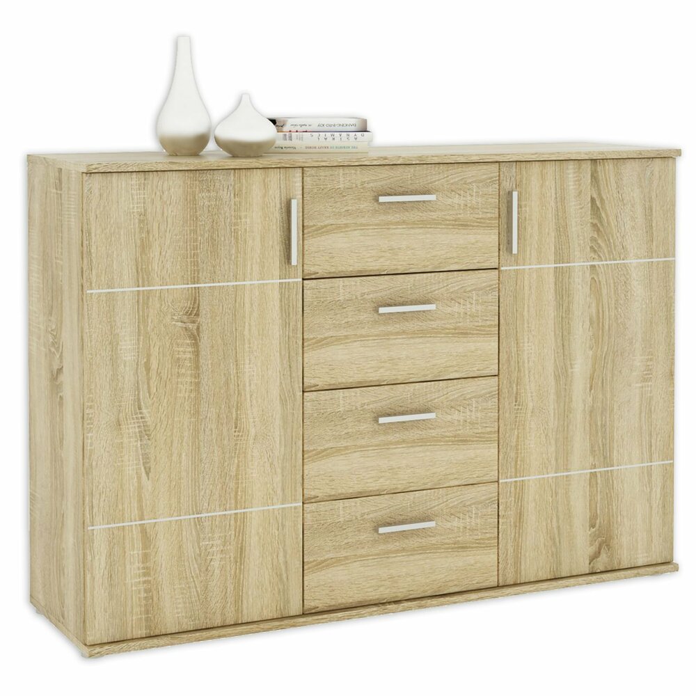 Sideboard Sonoma Eiche 132 cm breit Online bei ROLLER kaufen