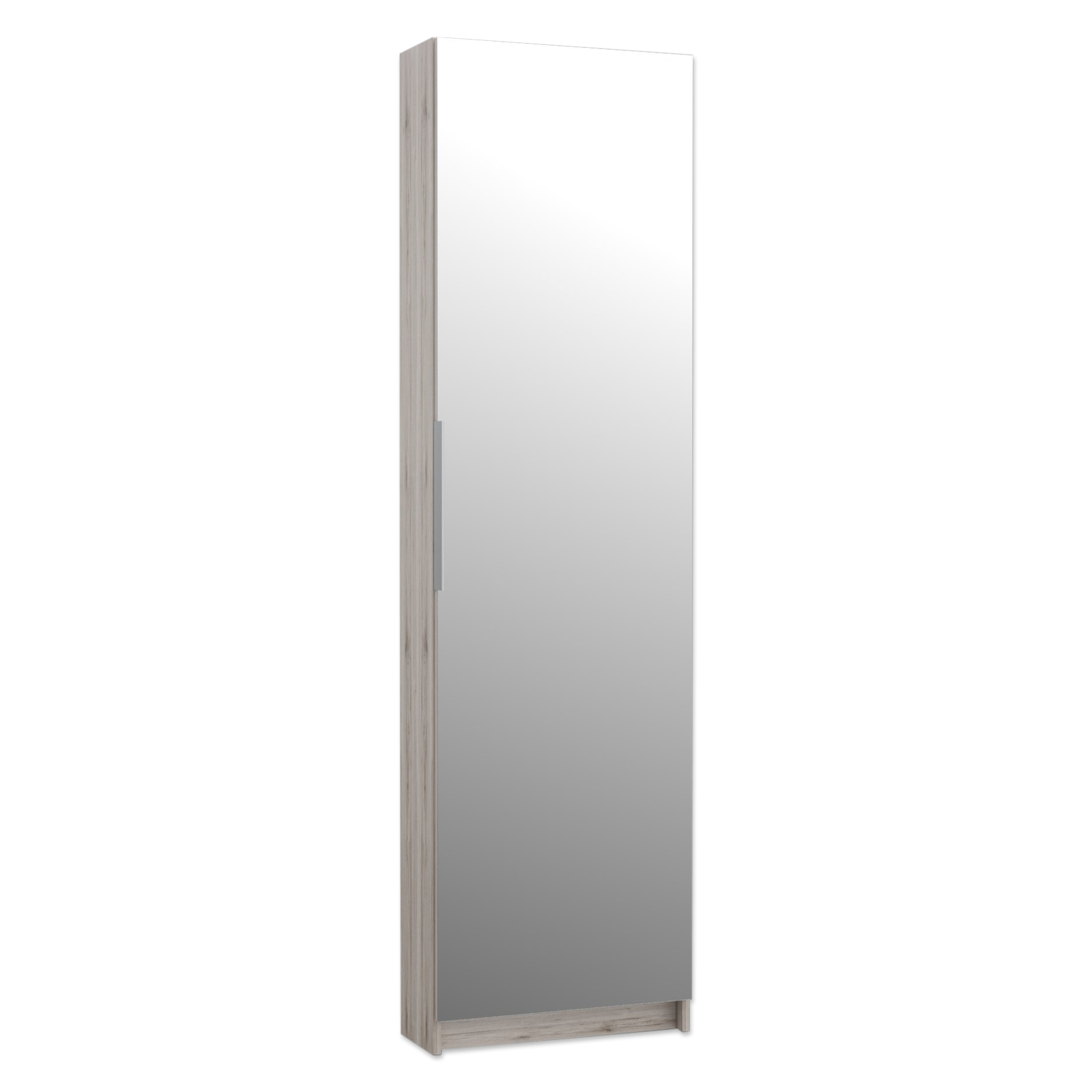 Schuhschrank - Sandeiche - Hängevorrichtung - mit Spiegeltür - 50 cm breit