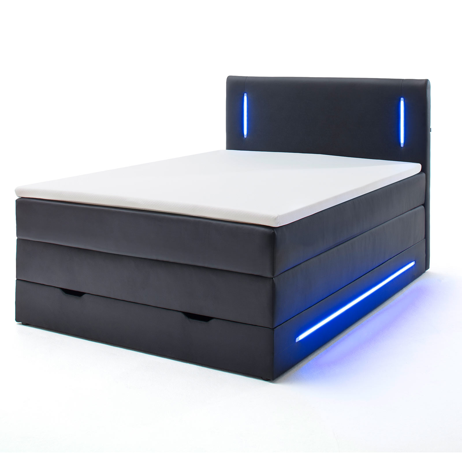 Boxspringbett Blau Samt : Chesterfield Boxspringbett ...