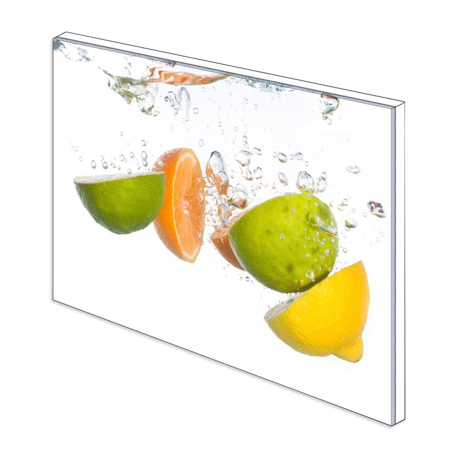Küchenrückwand aus Glas - Zitrusfrüche - 90x65 cm