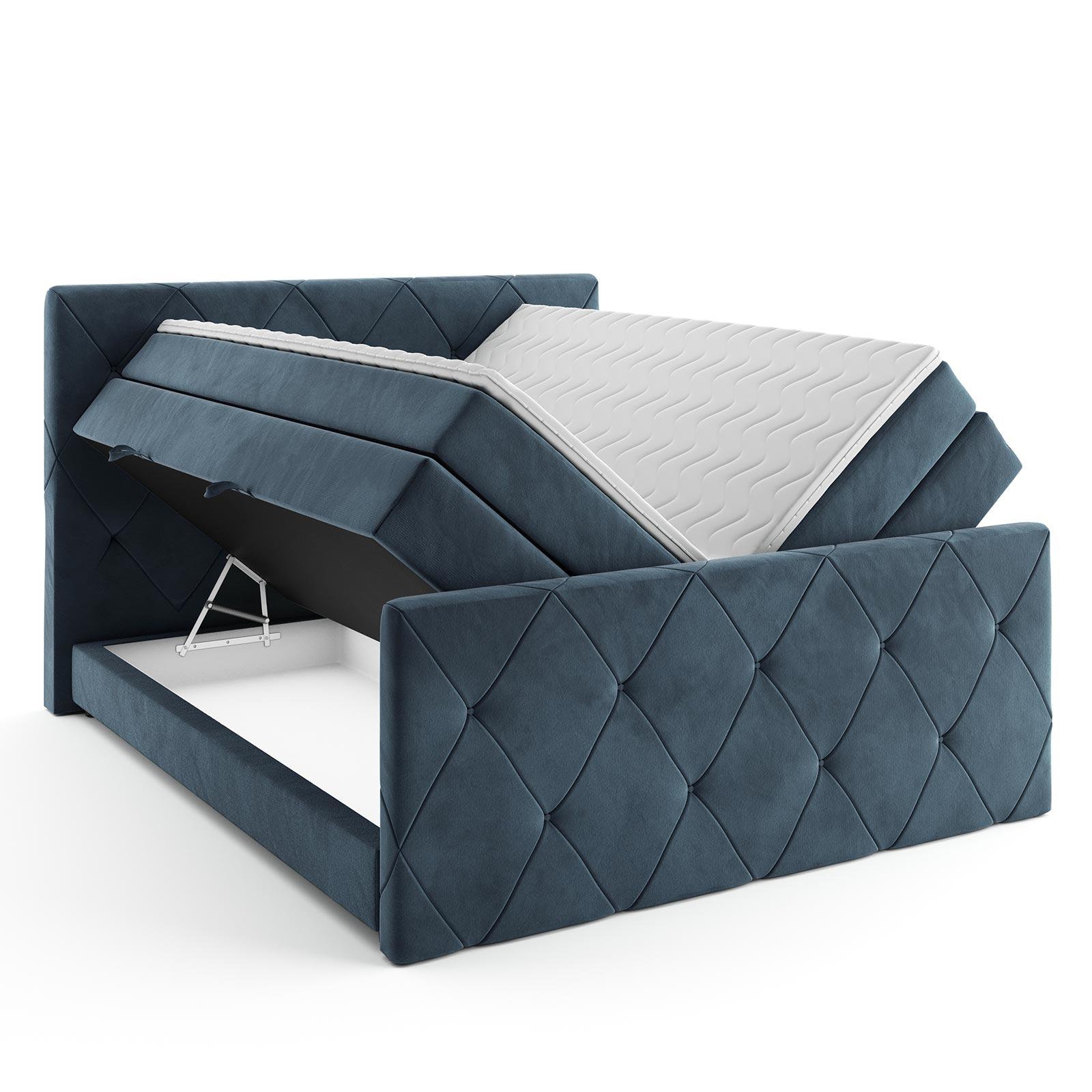 Boxspringbett - navi - H2 - mit Bettkasten - 180x200 cm