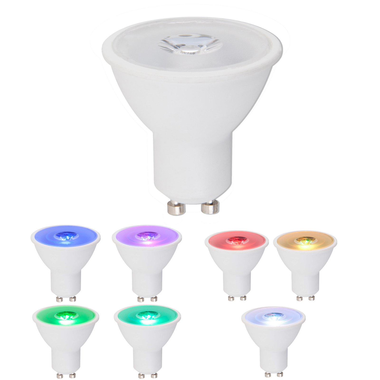LED-SMD-RGB Leuchtmittel - GU10 - Farbwechsel-Funktion