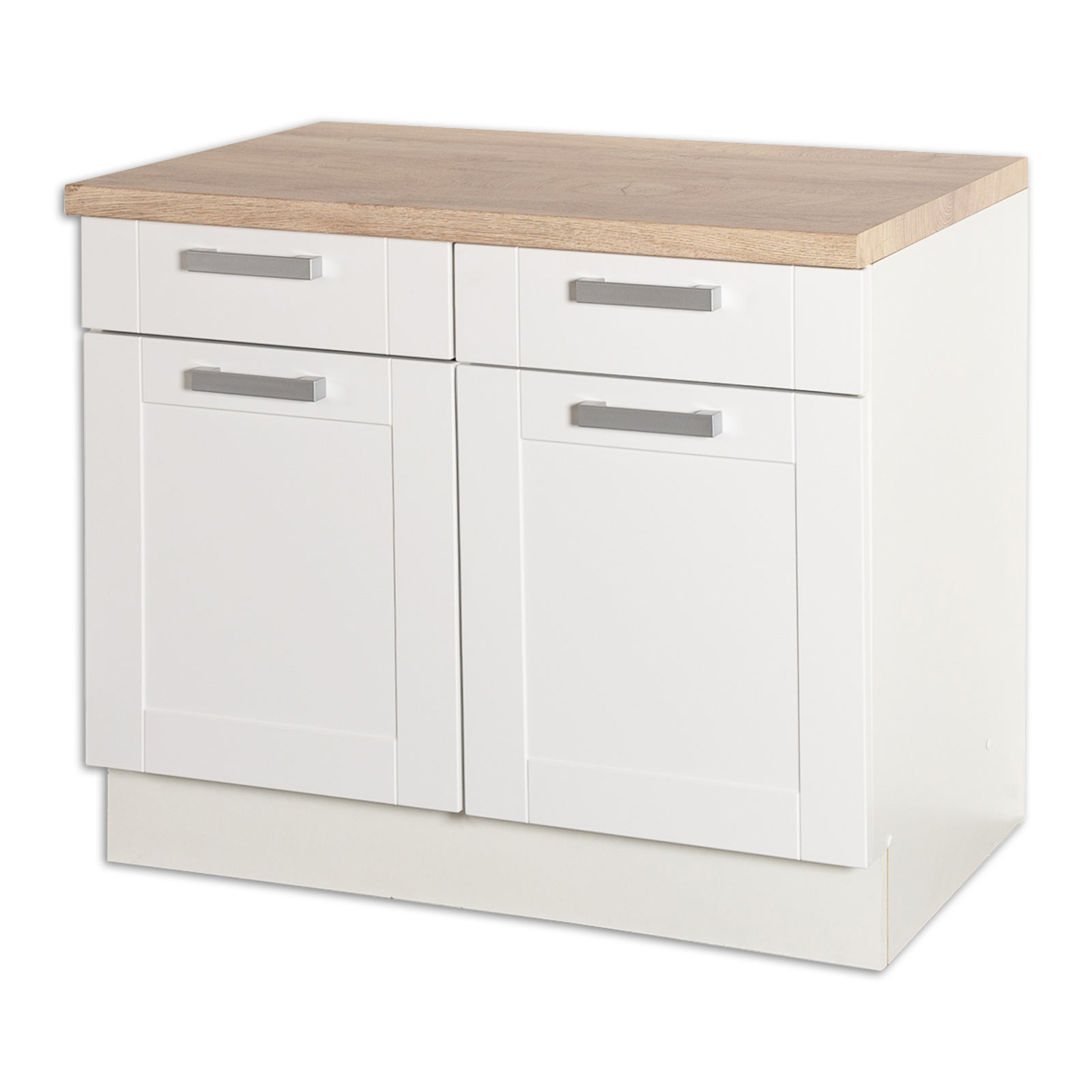 Anrichte - weiß Lacklaminat-Asteiche - 100 cm breit
