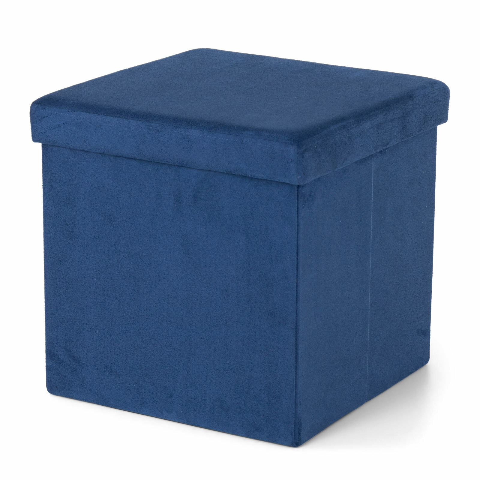 Sitzhocker - blau - Samt - 38 cm