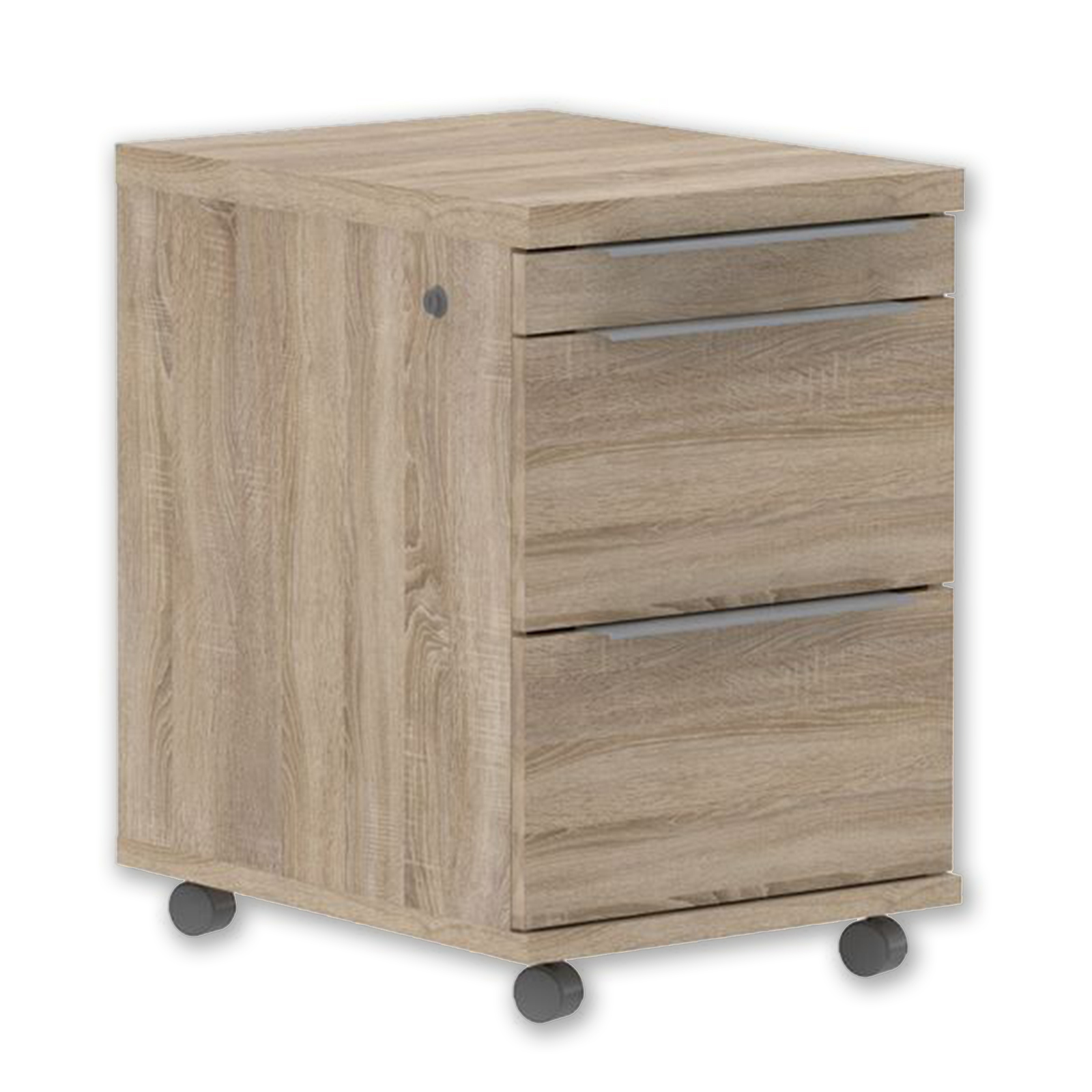 Rollcontainer - mit Schloss - Sonoma Eiche - 42,3 cm breit