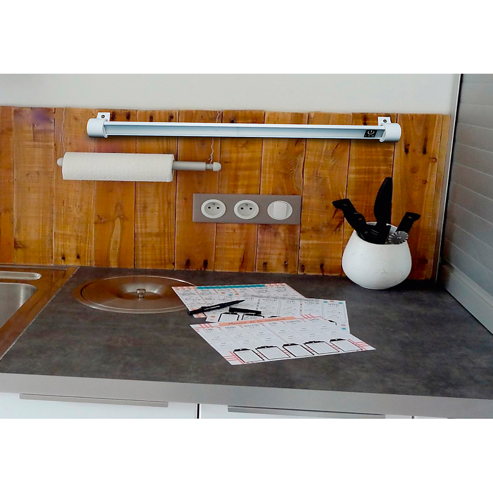 LAMPURA LED-Unterbauleuchte - weiß - dimmbar - 60 cm lang