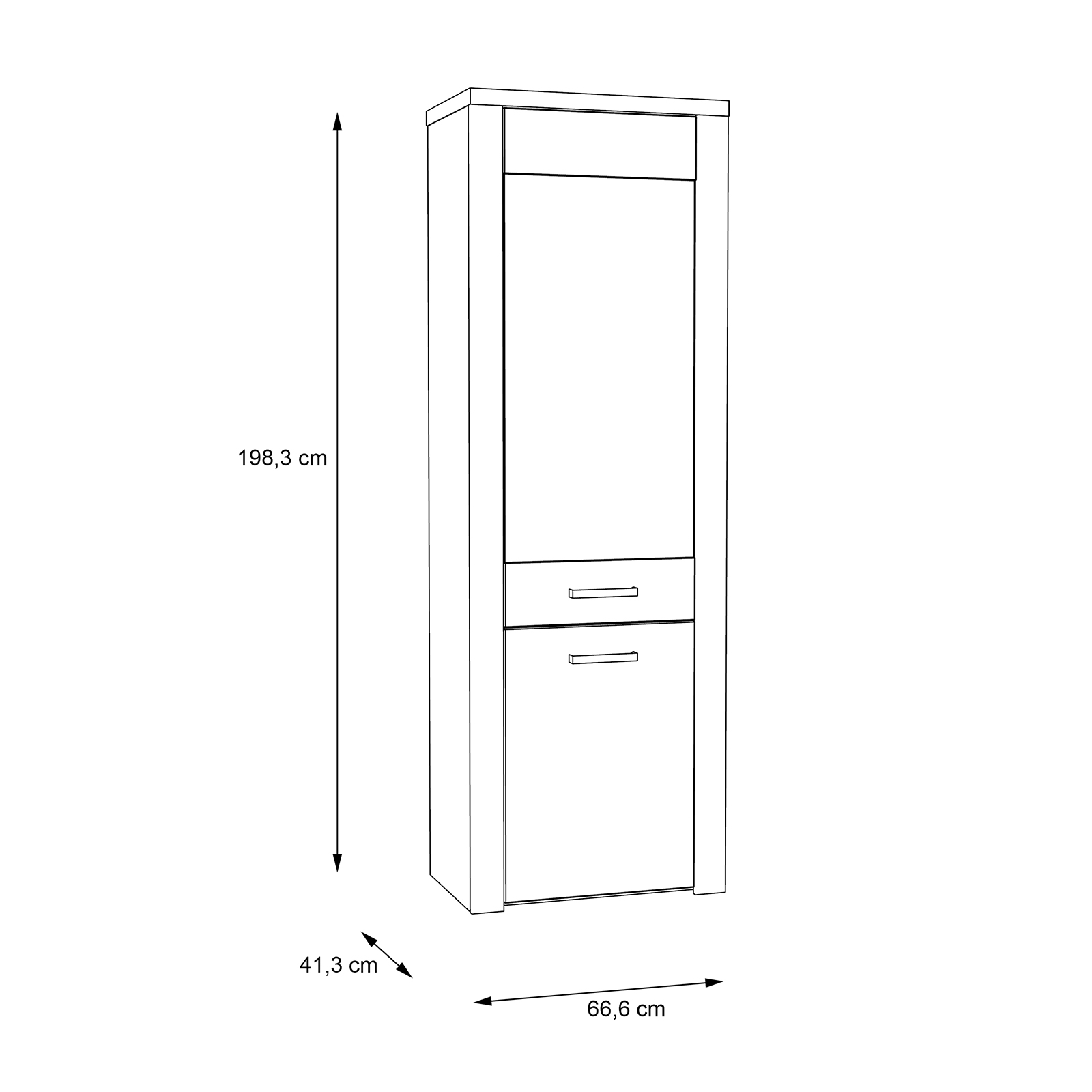 Vitrine - Sonoma Eiche - 198 cm hoch | Online bei ROLLER ...