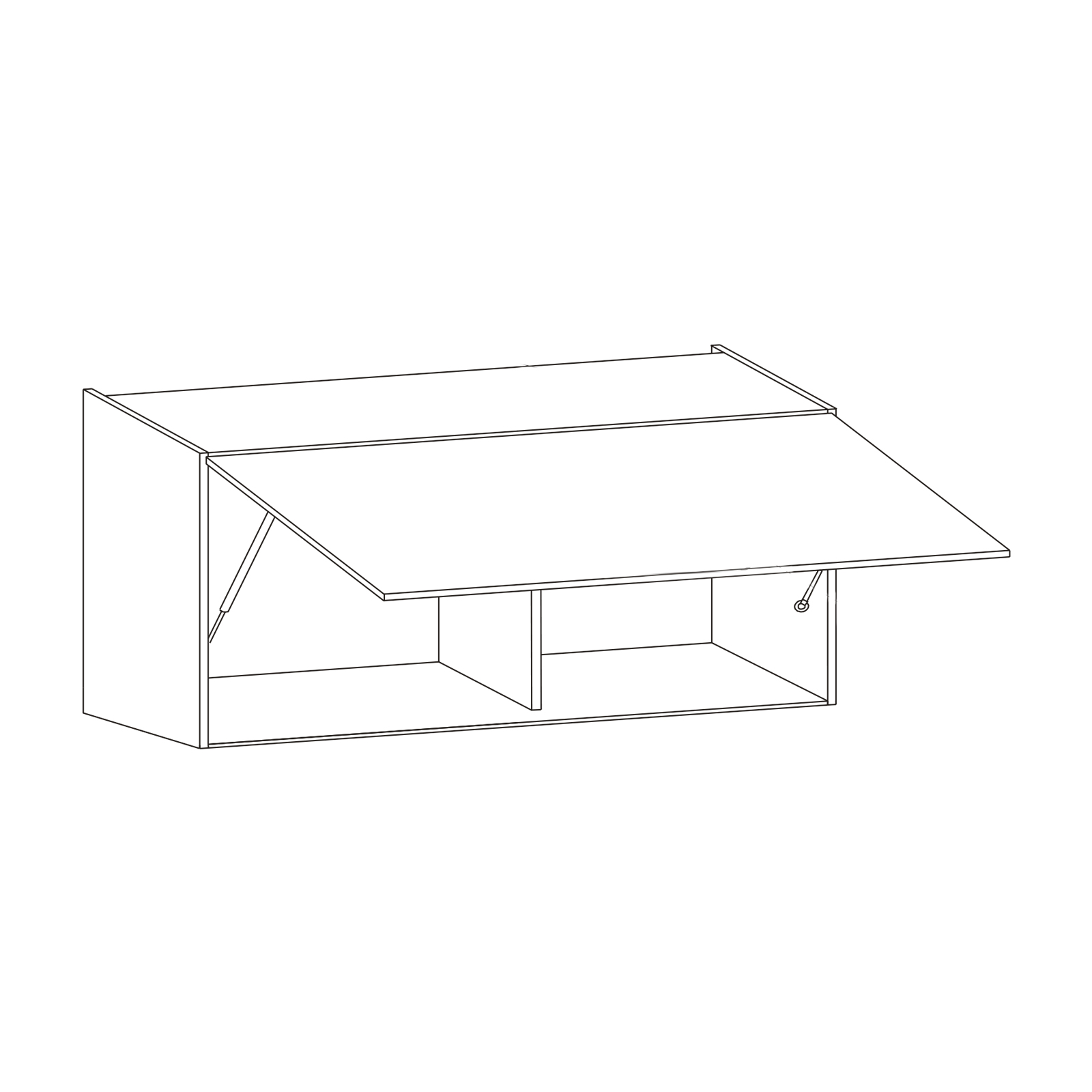 Hängeschrank - Beton - 100 cm
