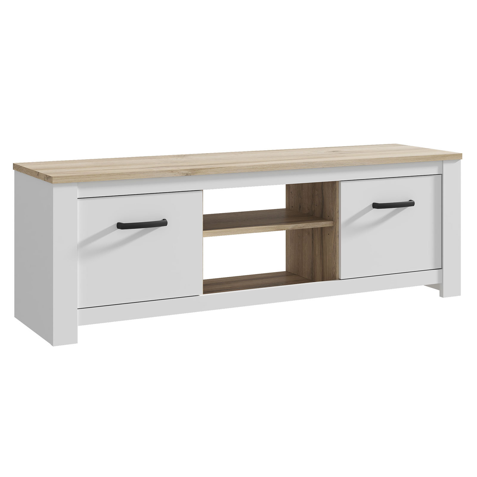 TV-Lowboard - weiß-bianco Eiche - 161 cm | Online bei ROLLER kaufen
