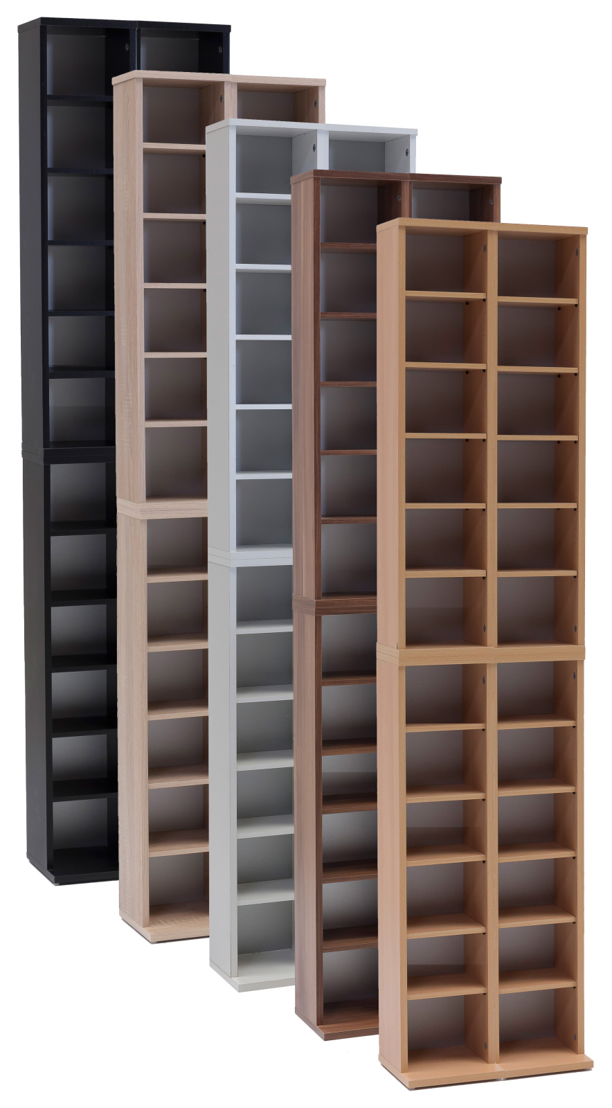 CD-Regal - Buche - für 408 CDs - 42 cm breit - erweiterbar