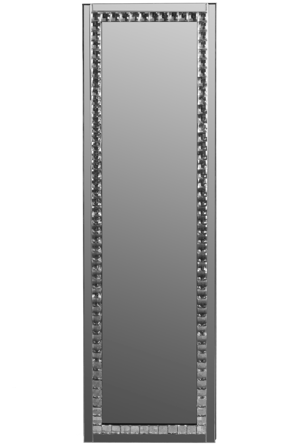Schmuckschrank MARS - silber verspiegelt - aufschiebbar - 120 cm