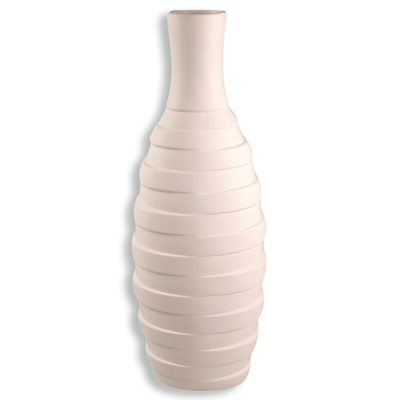 Vase wei  matt Keramik  50  cm hoch Online bei 