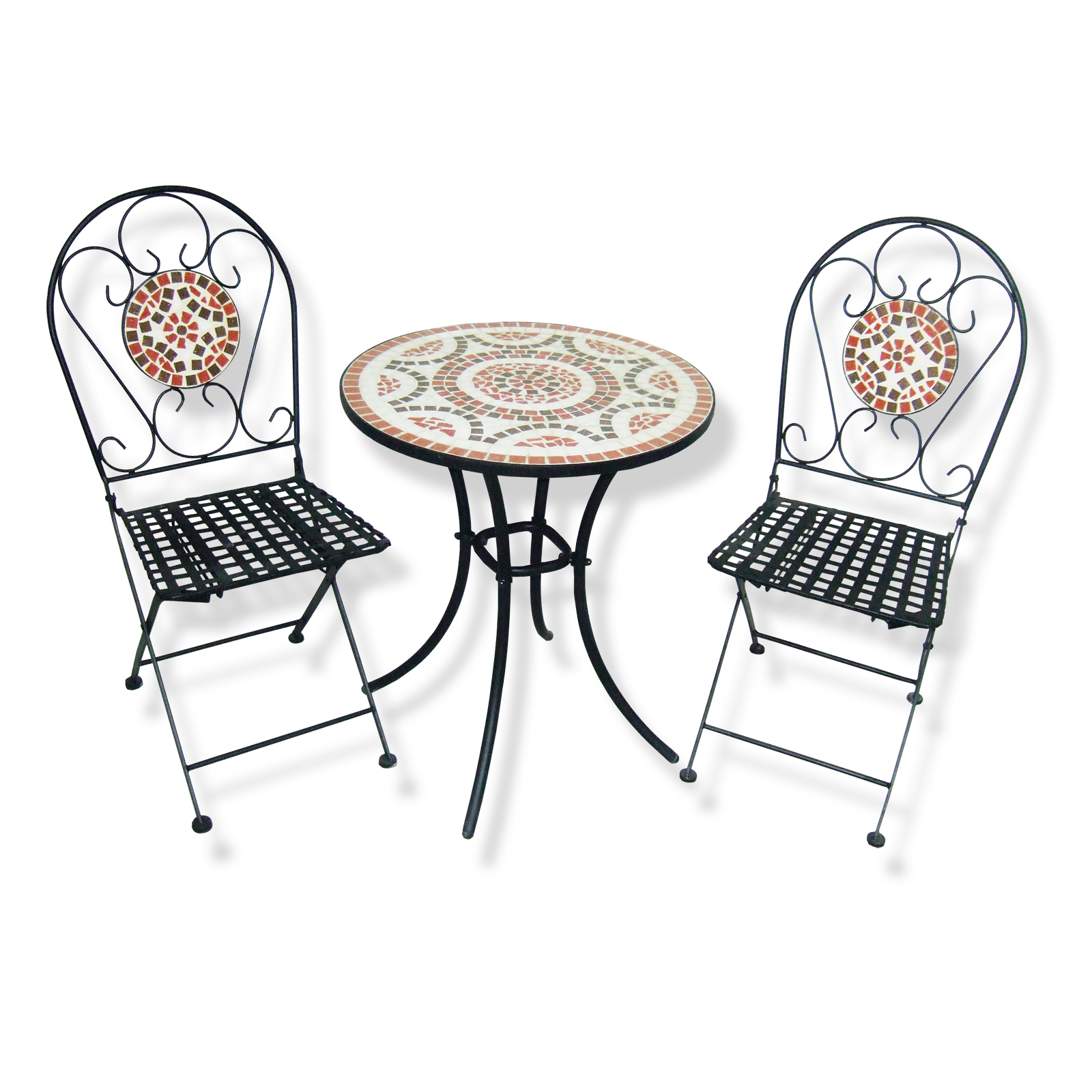 Gardiola Balkon-Set - schwarz-orange - mit Mosaik
