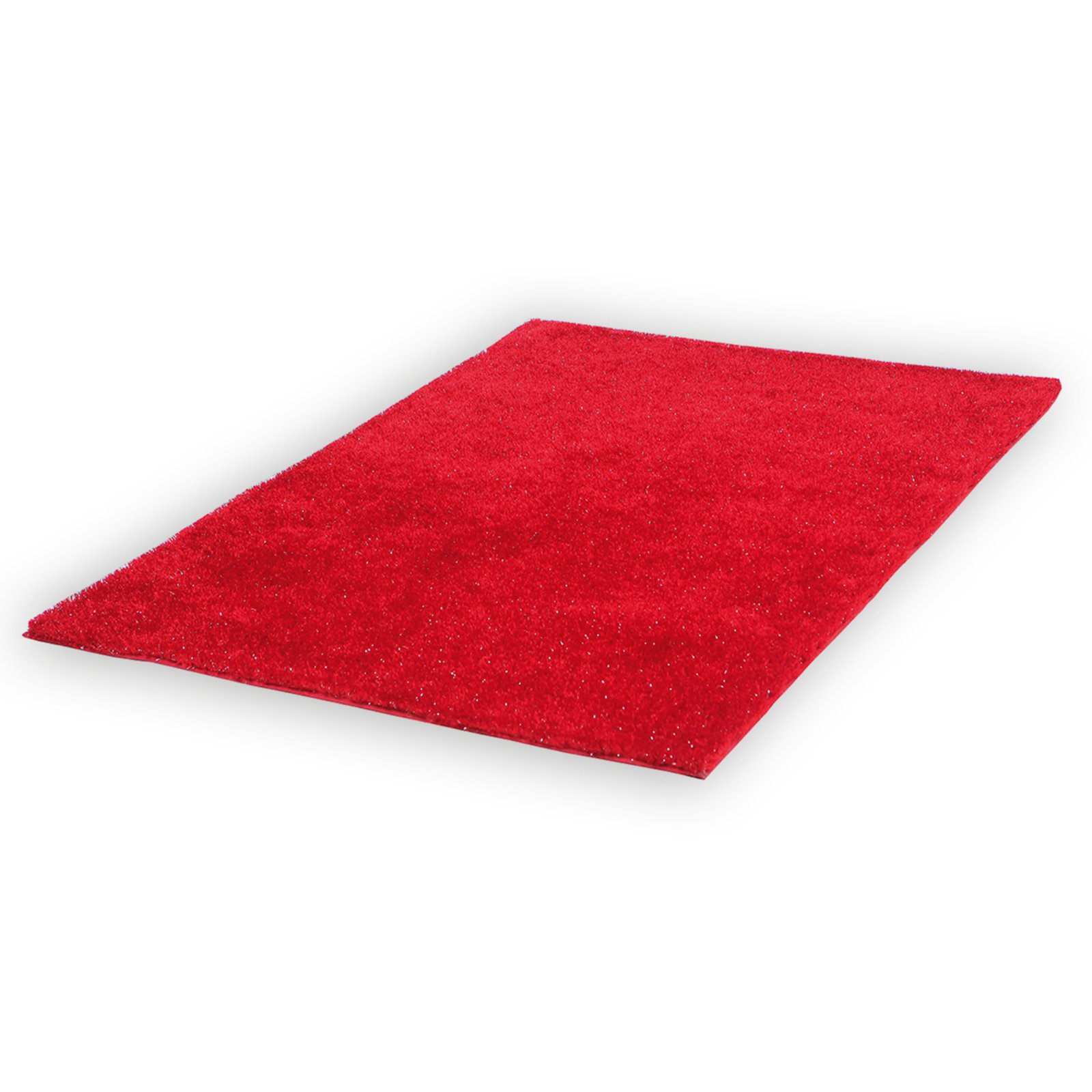 Teppich SHAGGY STELLA - rot - Glanzfäden - 120x170 cm ...